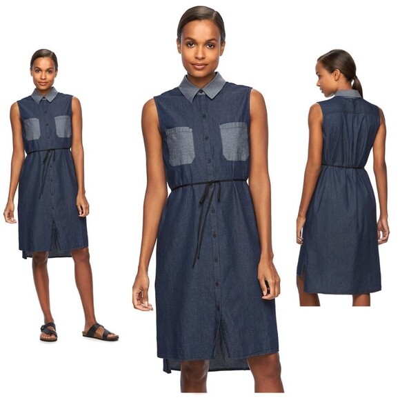 Women’s Reed Chambray Shirtdress, Size: Medium, Dark Blue (P)