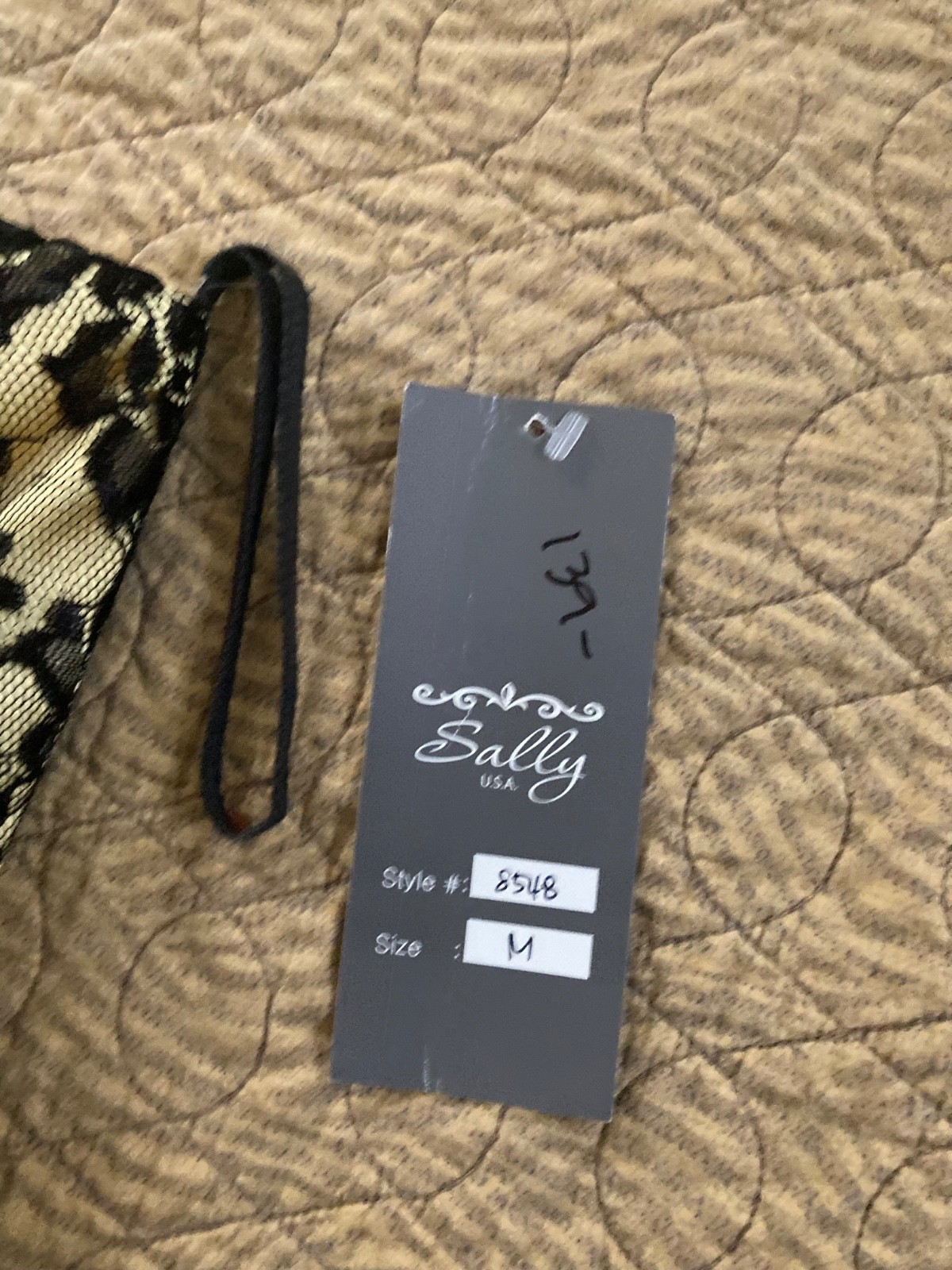 Sally USA NWT Medium HOCO Dress Black with Yellow Bow and Lace Accent