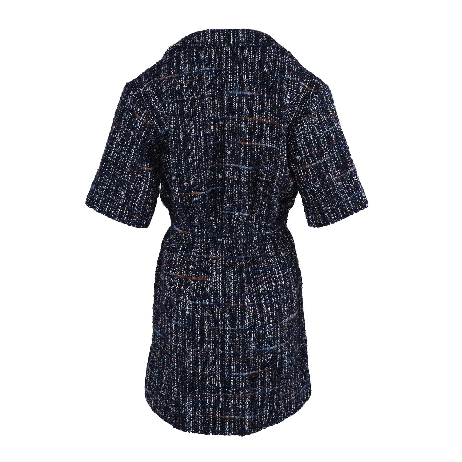 Sandro dress multi-colored tweed size 36 women’s short sleeve shift dress mini SFPRO02051