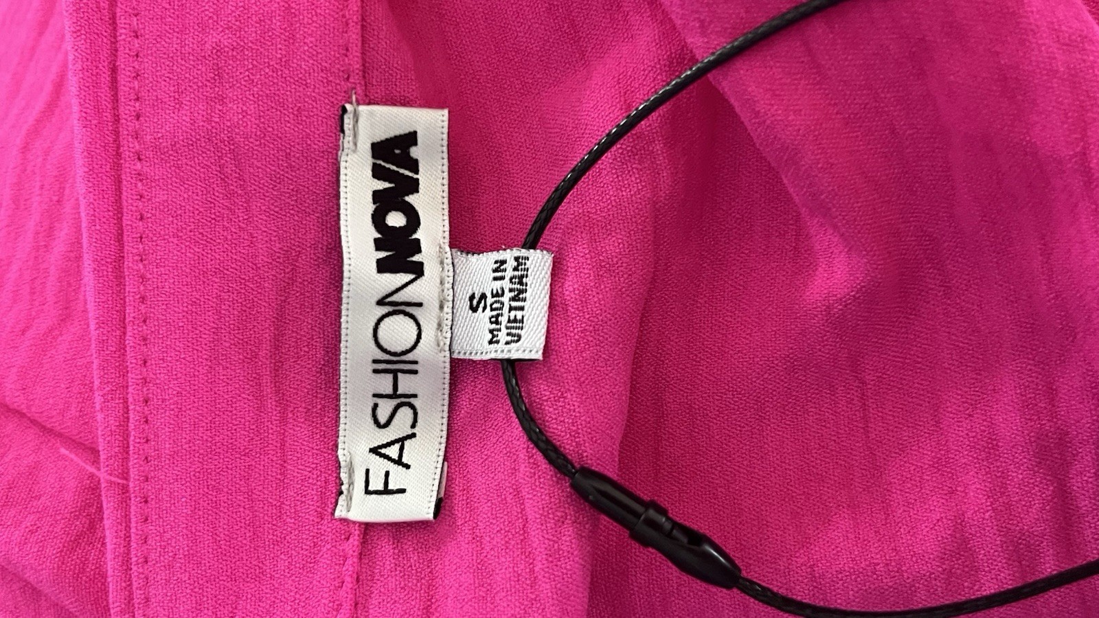 Fuchsia Short Sleeve Frilled Ruffle Side Tie Wrap Dress Size S Fashion nova.