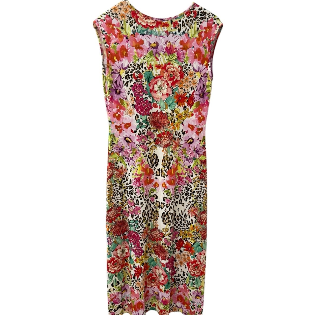 Johnny Was Bamboo Wild Garden High Slit Knit Dress Multicolor Size XS
