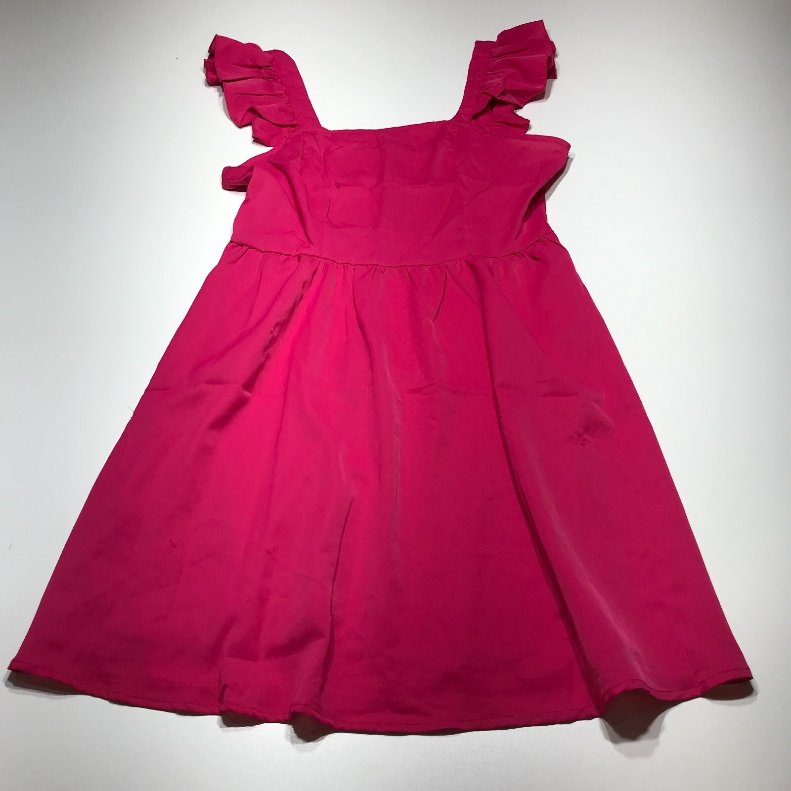 Unbranded Dress Womens Small** Pink Ruffled Strap High Waist Sundress Summer