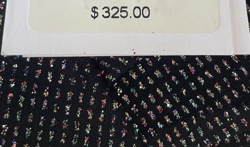 Opening Ceremony Elegant Black Sparkle Dress mini long sleeve size Large
