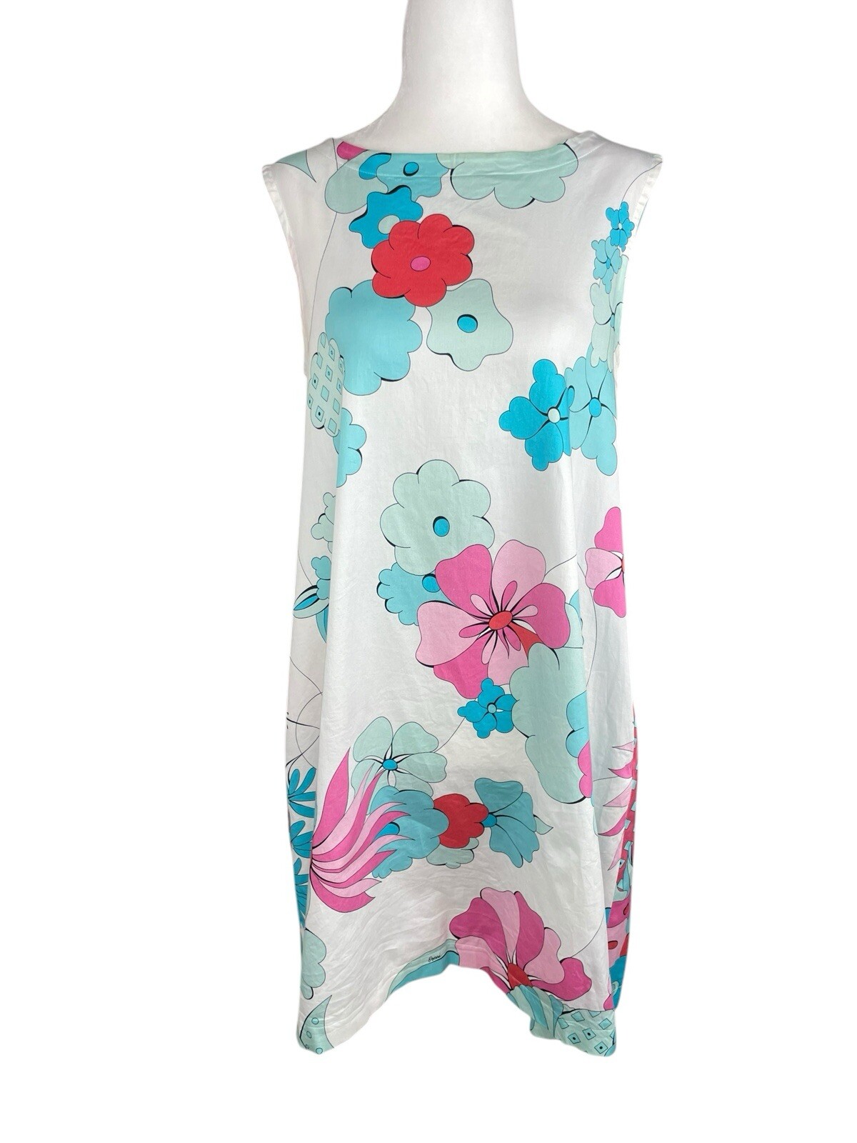 Averado Bessi Dress Women 8 Floral Geometric A Line Mini Sleeveless Retro Artsy