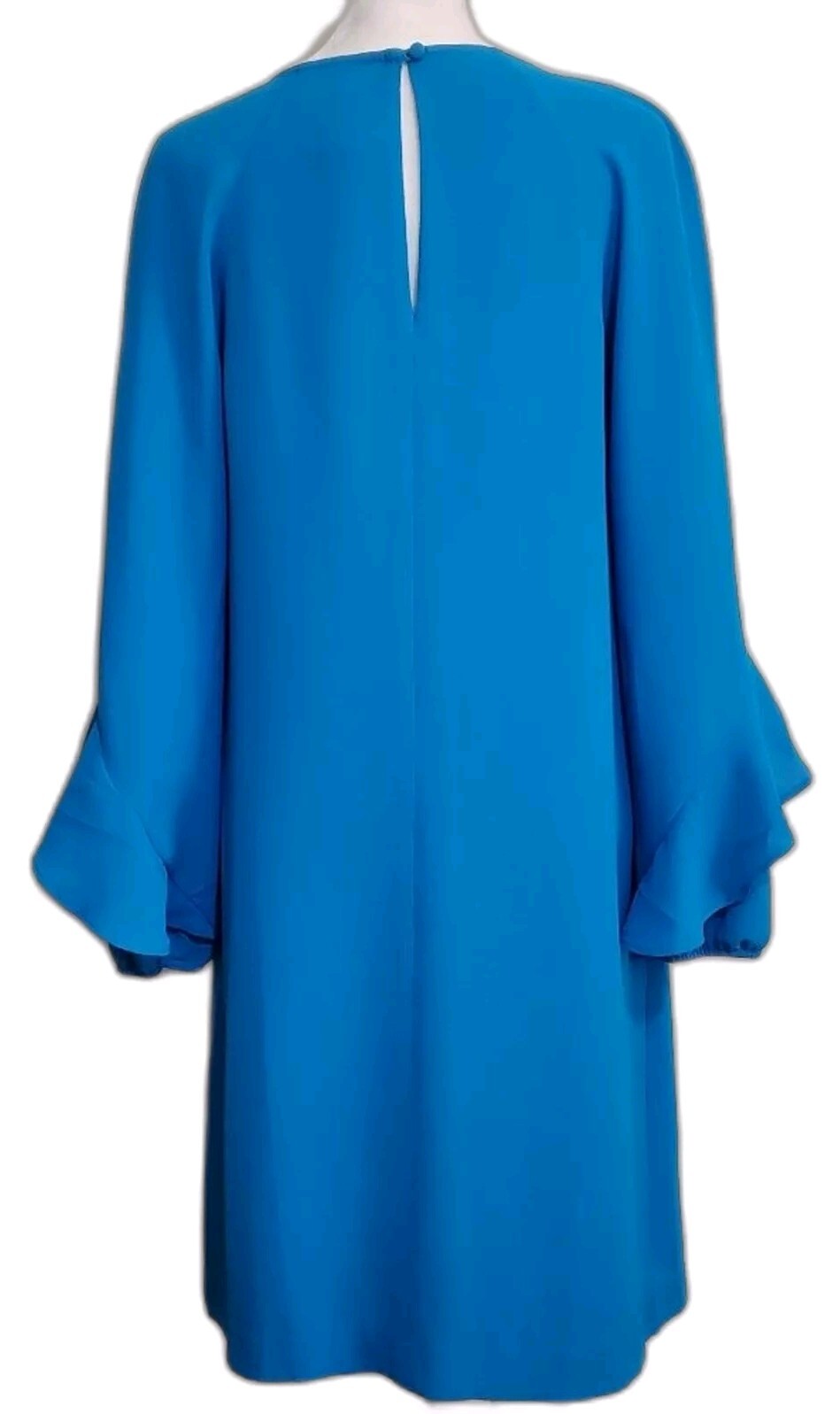 Lilly Pulitzer Leni Peacock blue embroidery beaded ruffle shift dress 4 NWT