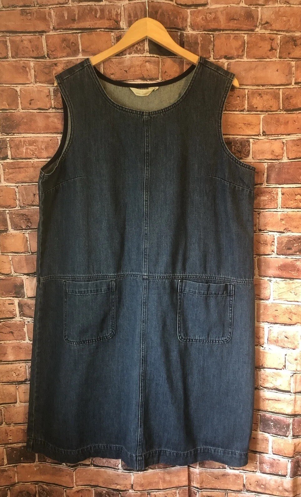 SEASALT : Book Seller Denim Pinafore Dress : U.K. 20 : Good Condition