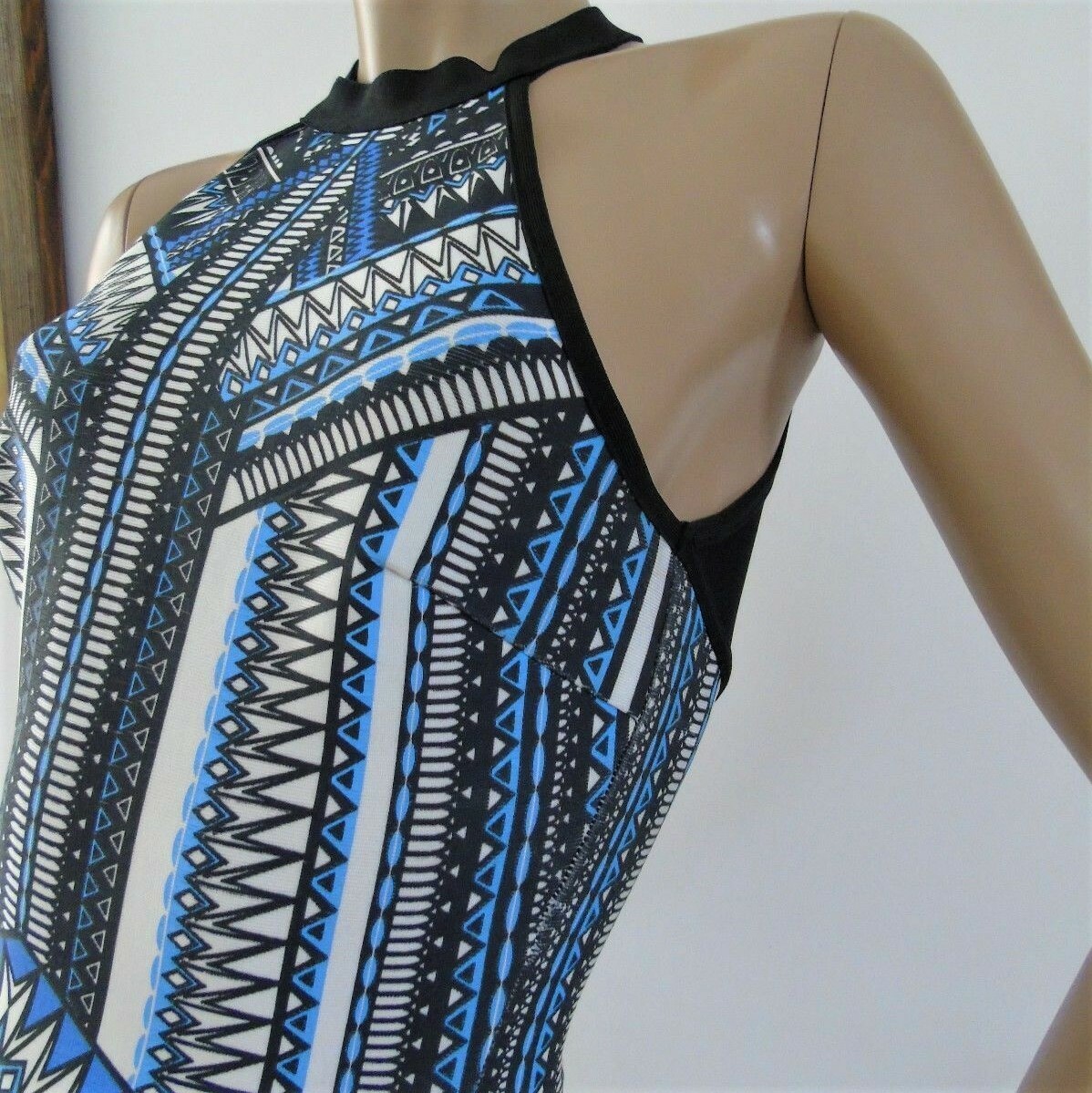 Zigzag Bodycon Boho Dress Womens Cutout Back Dress New Tags Size Small