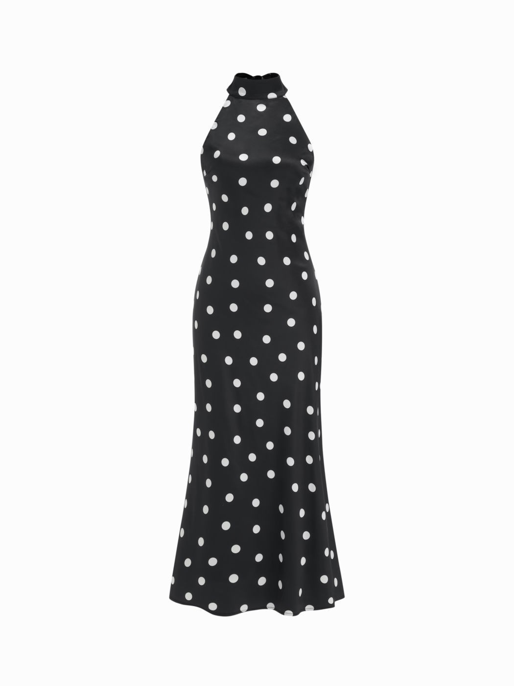 Cowl Neck Solid Glitter Ruffle Hem Maxi Dress
