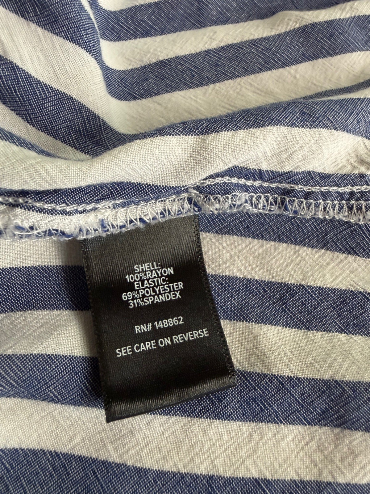Torrid Blue White Striped Summer Adjustable Straps Smocked Dress Plus Size 1