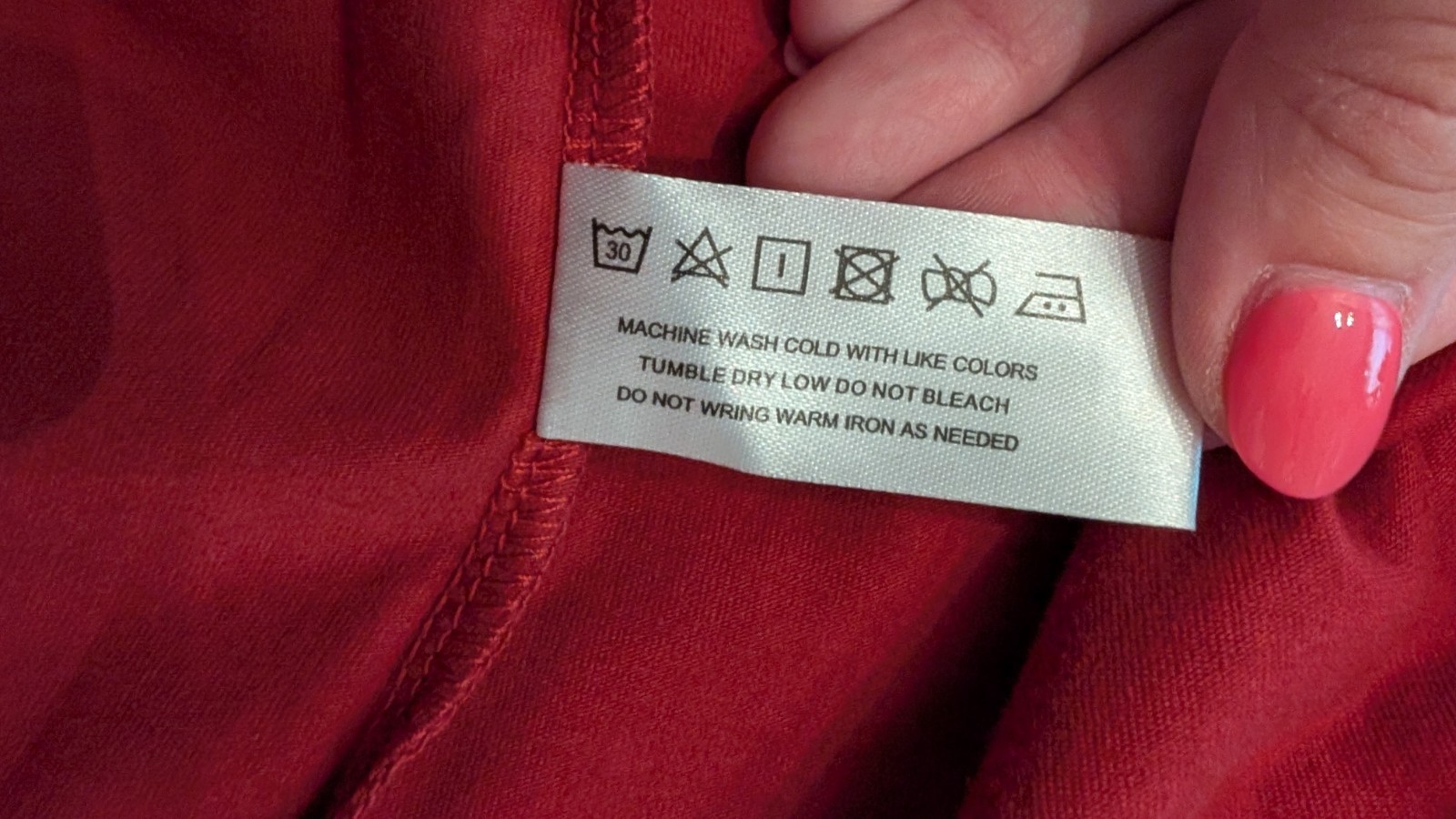 Modern Citizen Noa Organic Cotton T-Shirt Wrap Red Dress Minimalist Sz L