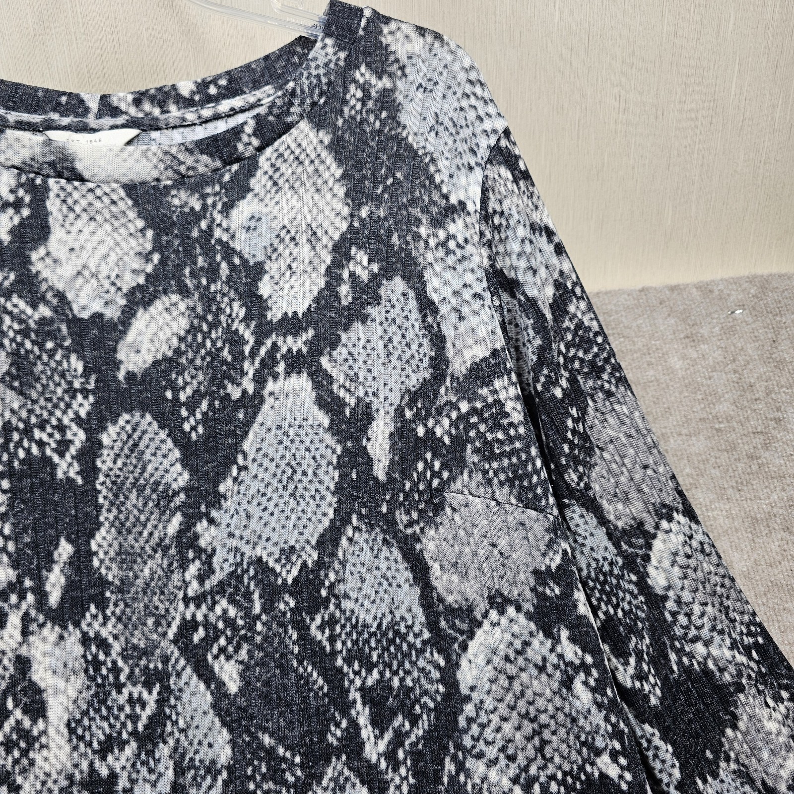 EST. 1946 Snake Print Dress Plus Size 14/16W Rayon Blend A-Line Midi Stretch
