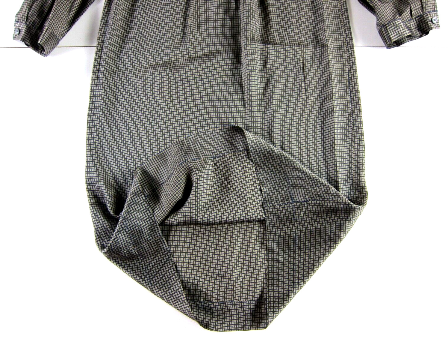 Martin + Osa Rayon Blue Brown Plaid 3/4 Sleeve Shift Tunic Shirt Dress XS