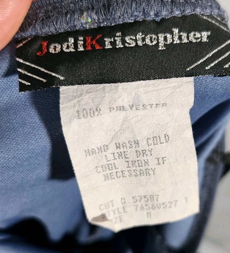 Jodi Kristopher Y2K Whimsy Babydoll Fairy Asymmetric Gray Sparkle Rouch Mini M