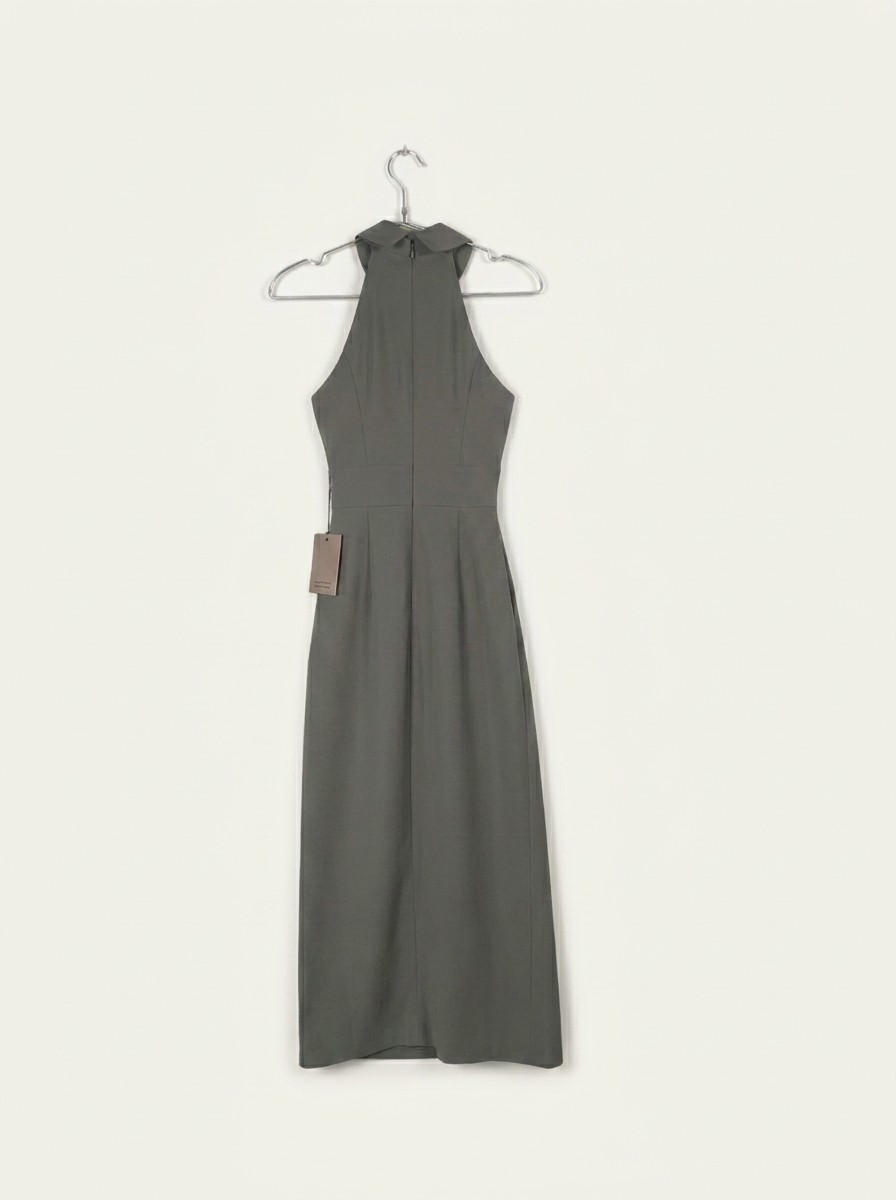 Odd Muse Womens Collar Maxi Dress Black
