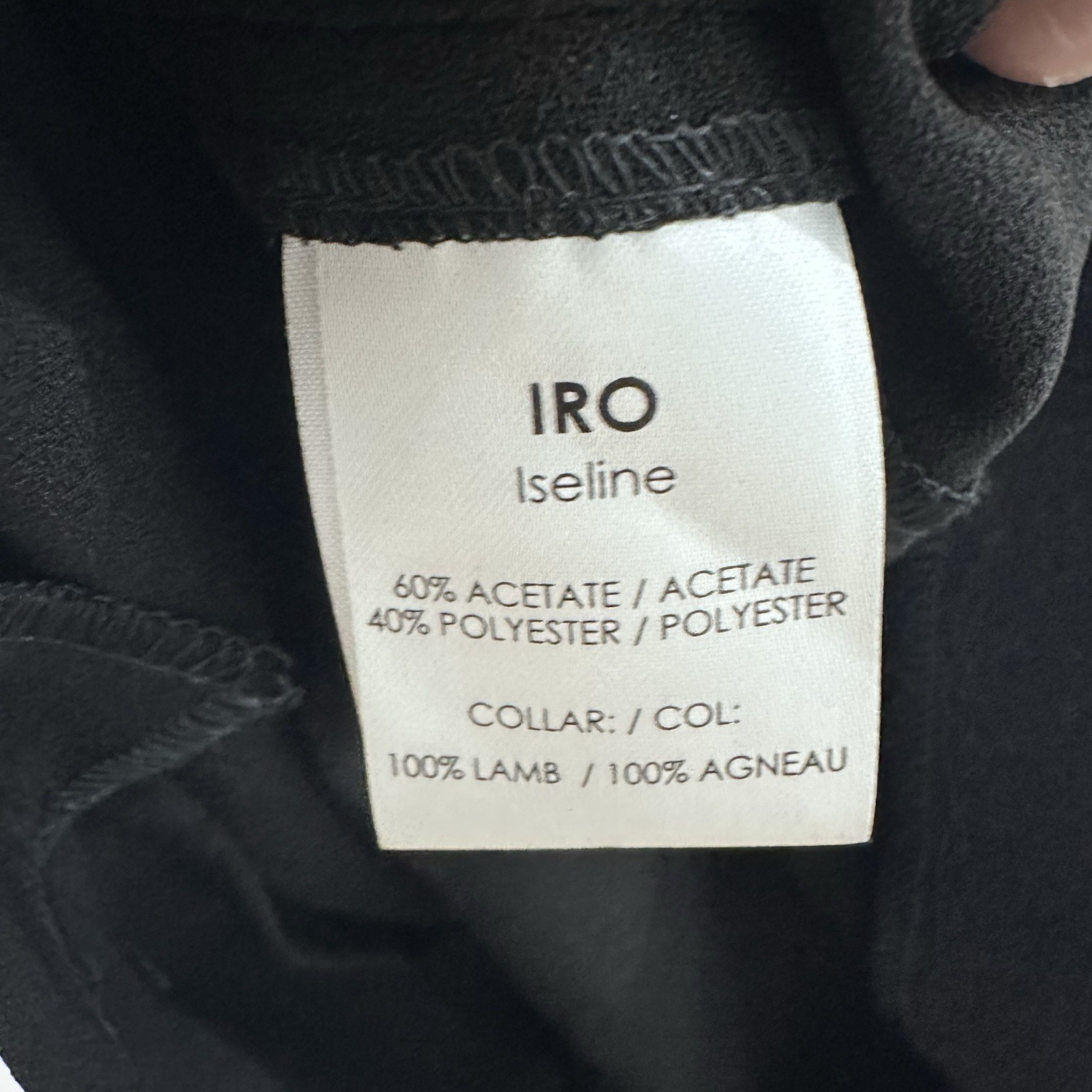 IRO Iseline sleeveless side zipper dress black size 1 small
