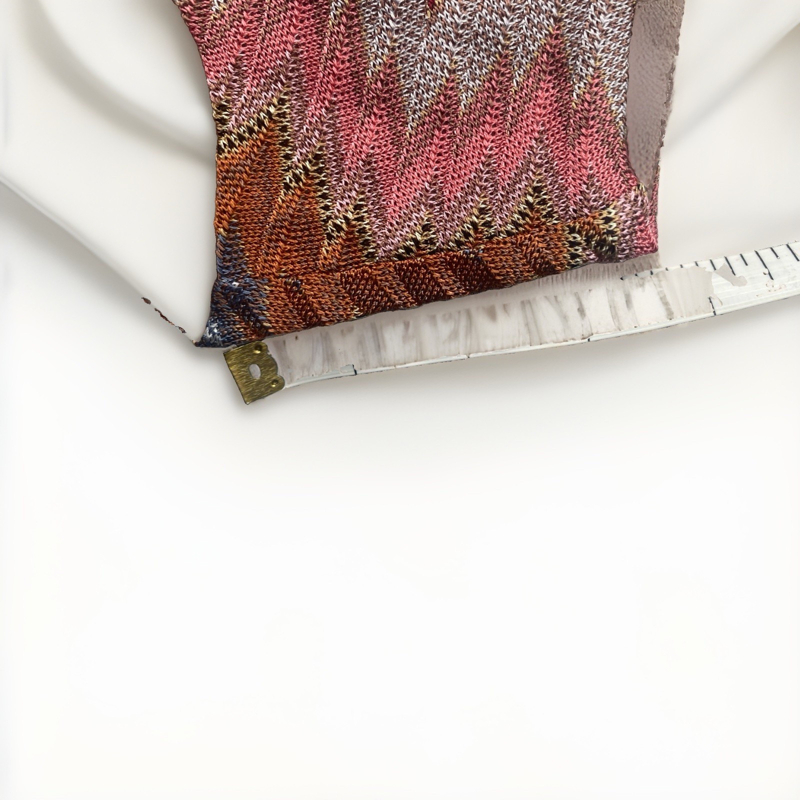 Missoni Multicolor Zigzag Knit Shift Dress Sleeveless Size 6Length 33” 18” waist
