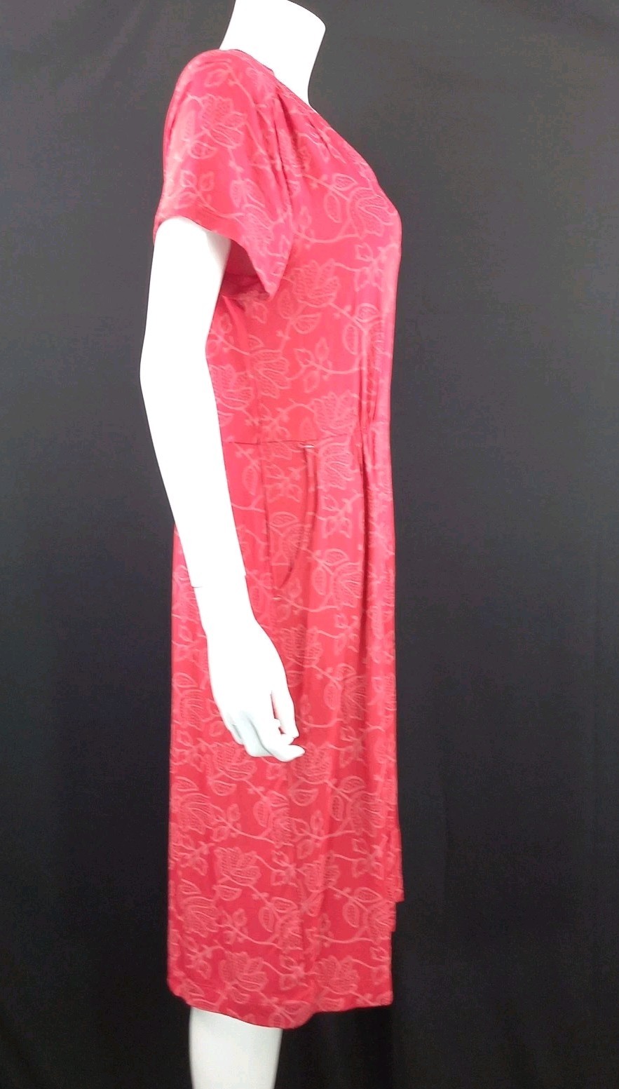 White Stuff Ladies Red Dress V Neck Lenzing EcoVero Summer UK 14 New With Tags