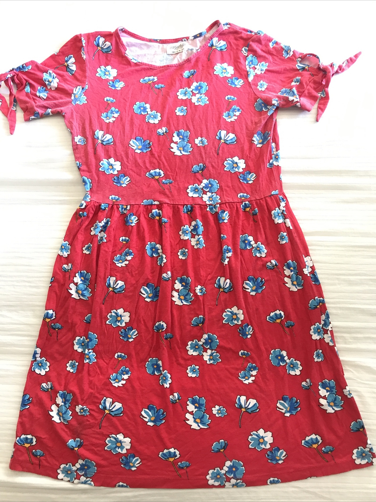 SUGARHILL BRIGHTON size US 4 (UK 6) Pullover red Floral Dress