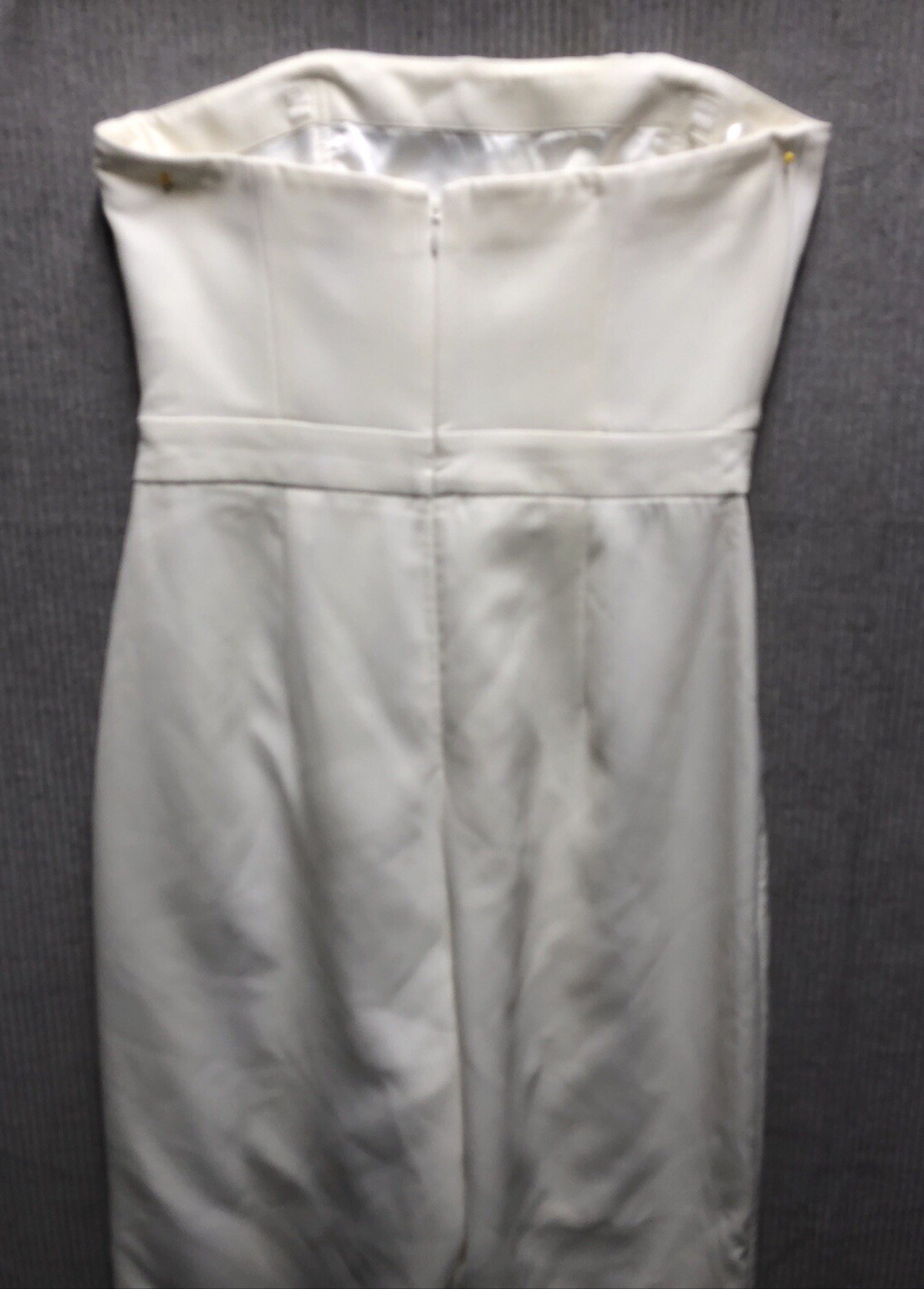 White House Black Market Strapless Jumper Size 0 Off White Split Layered Front