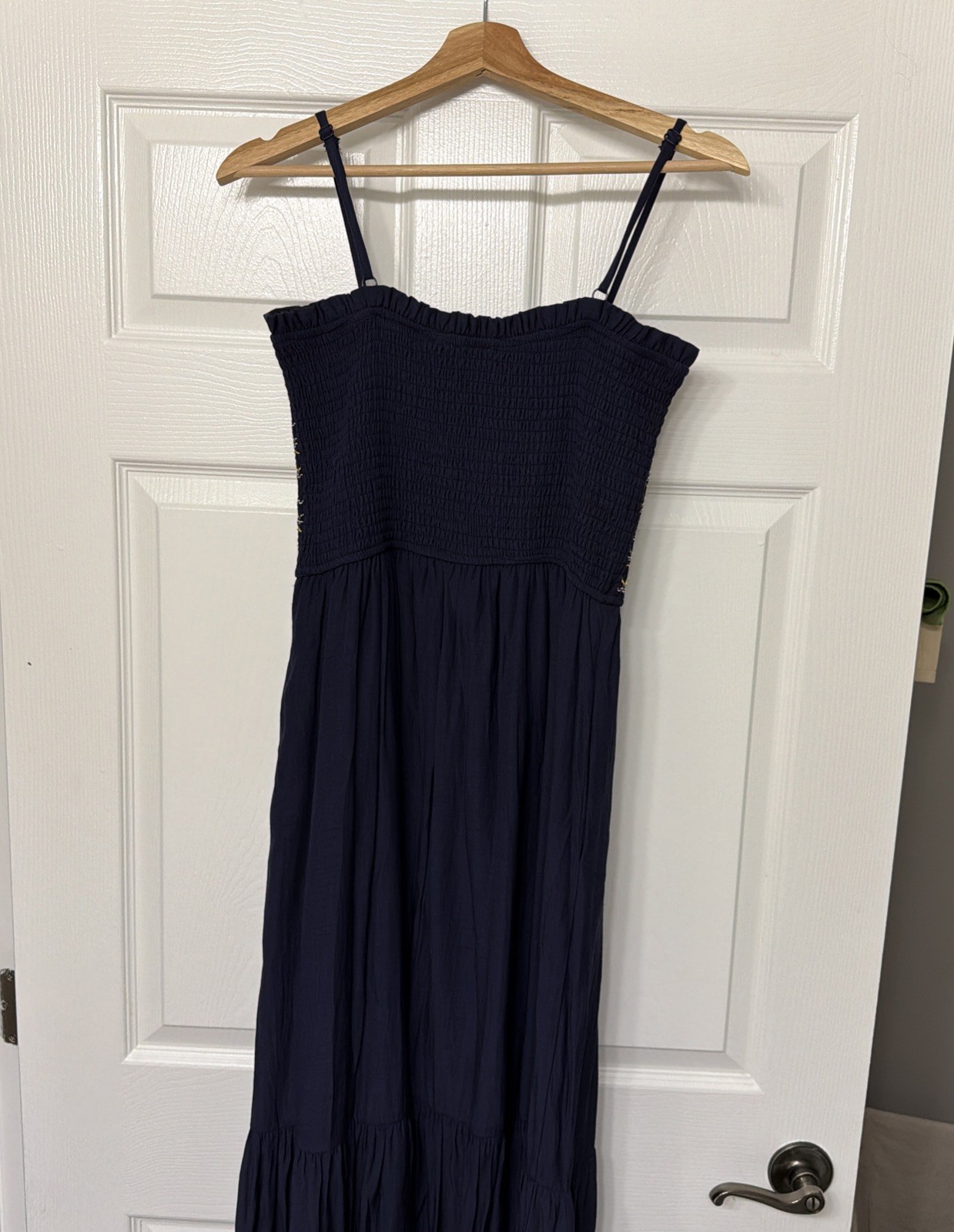 Evereve Navy Maxi Sun Dress Large