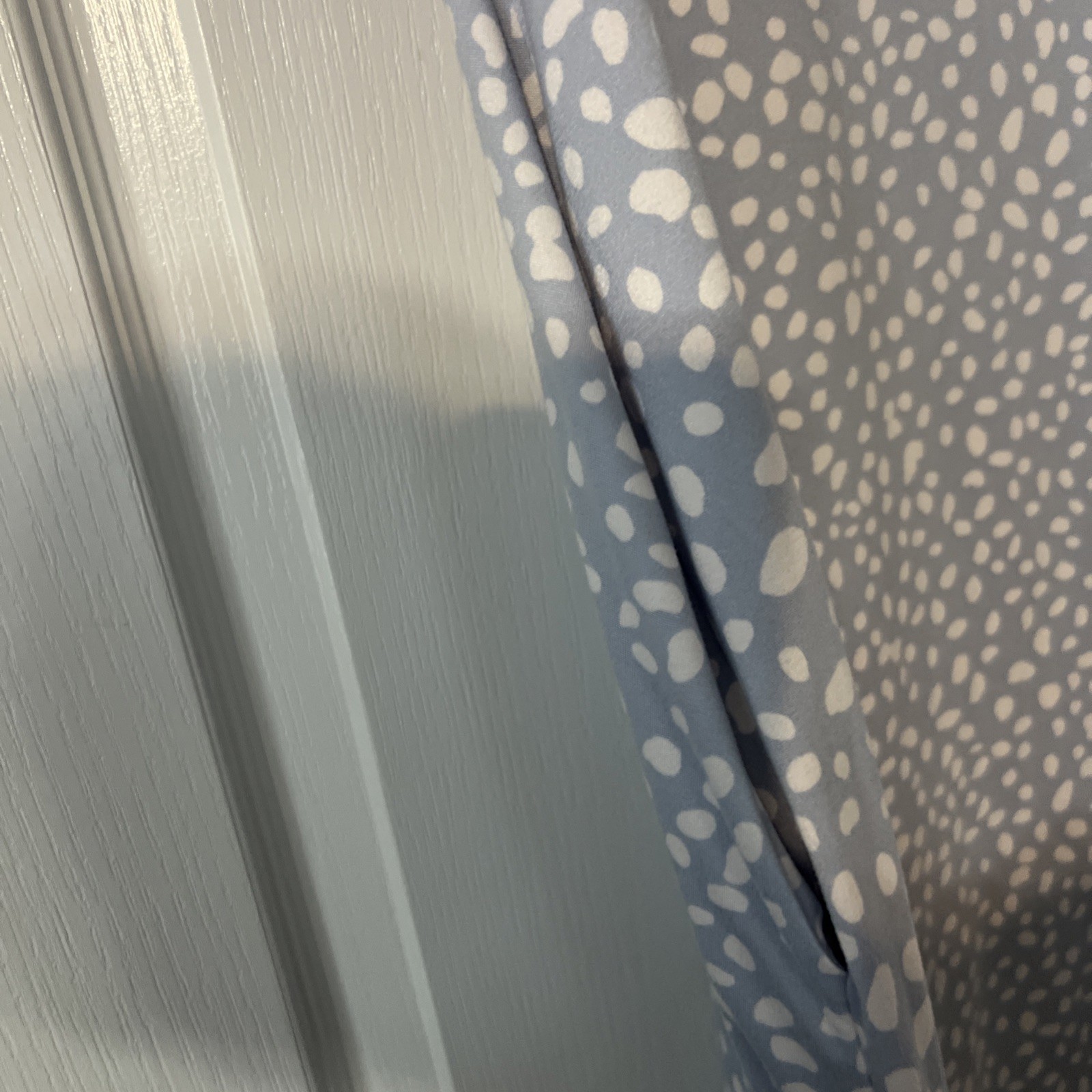 Perfect L Blue White Polka Dot Dress Boardwalk Artsy. With Pockets
