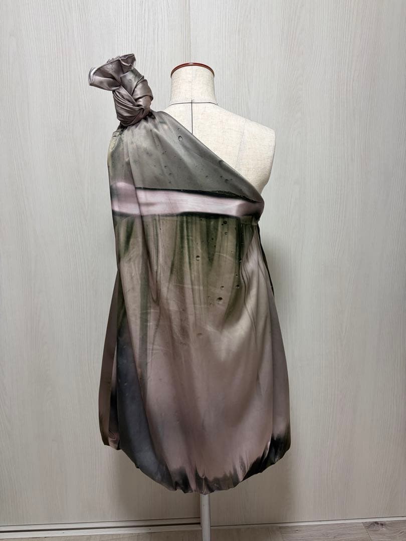 JW ANDERSON Spring 2023 Goldfish Digital Print One-Shoulder Mini Sack Dress XS