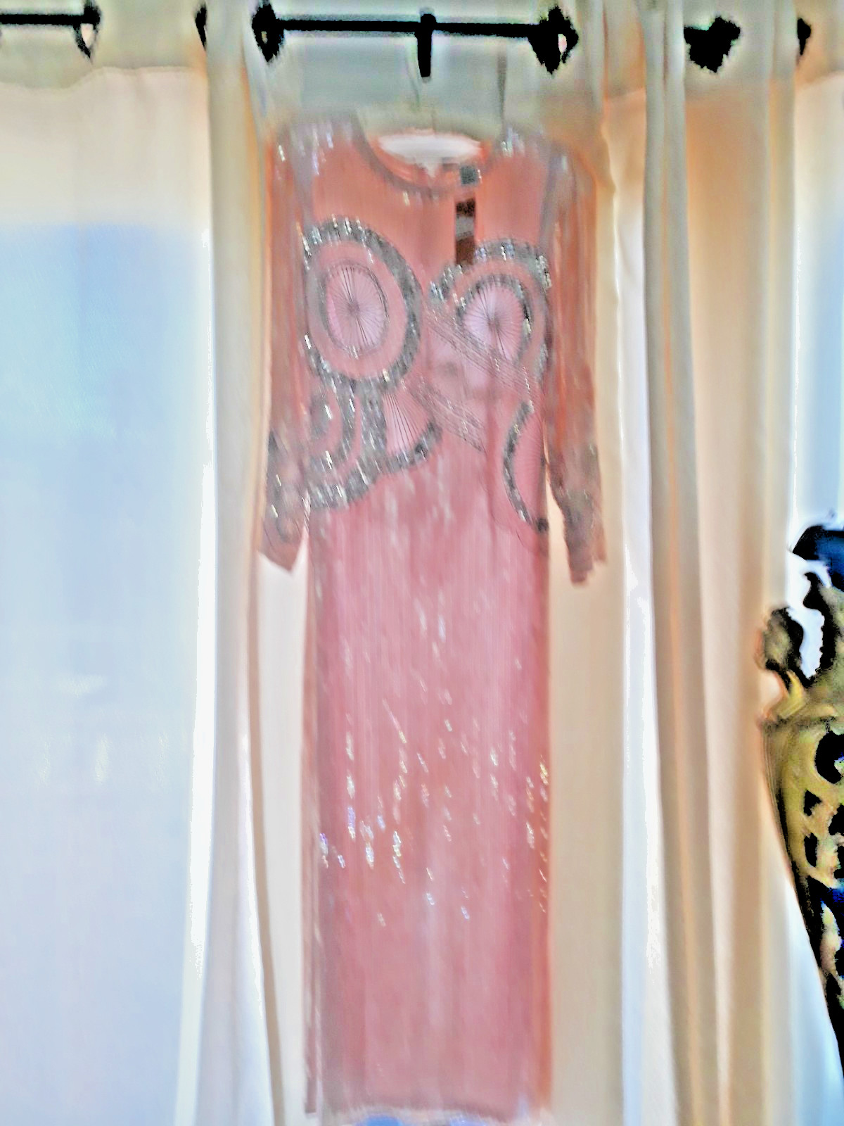 Sean Collection Moira Rose Pink & silver sequined gown M