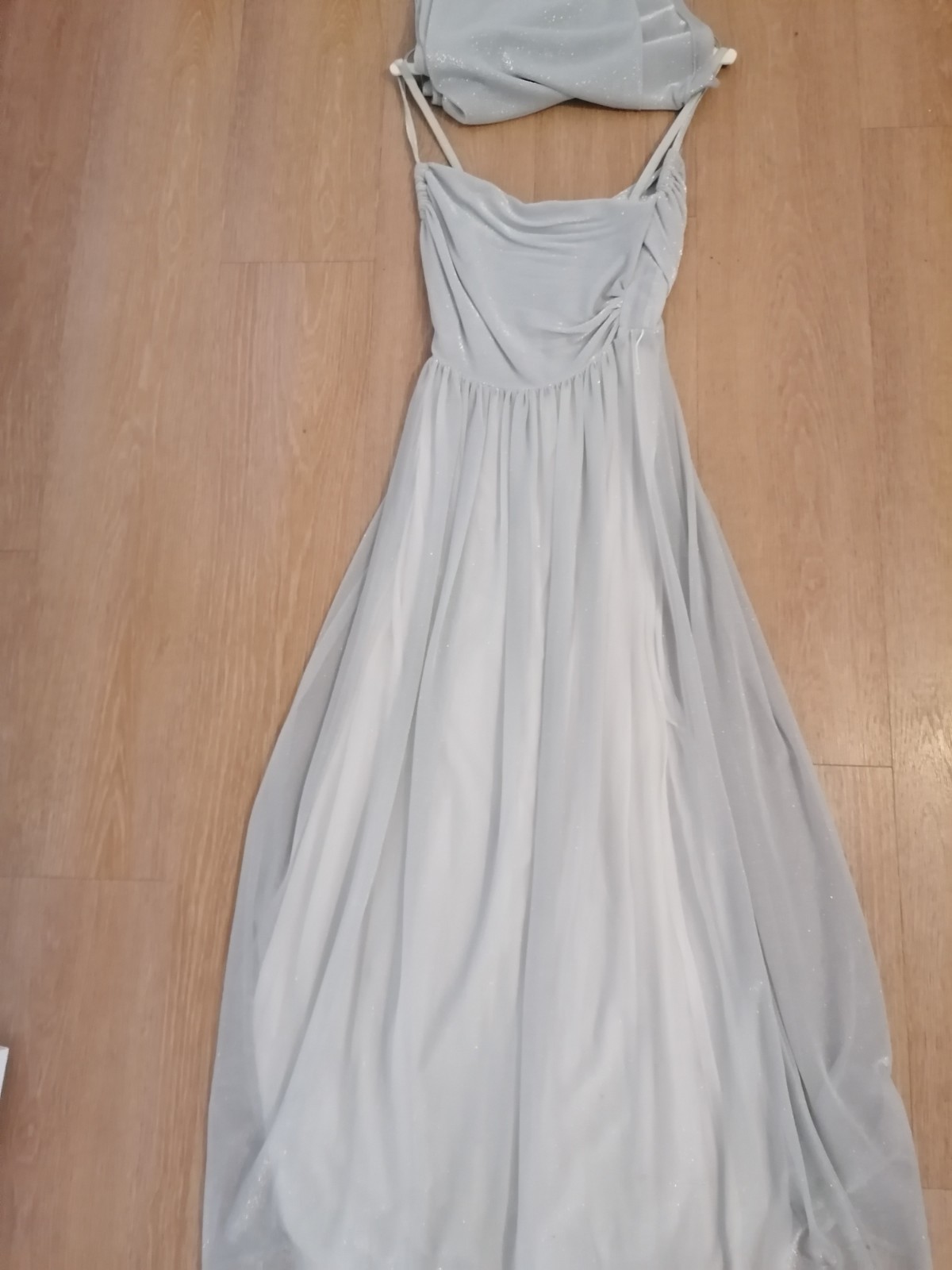 GoldStart Soirée Evening Dress Silver Lurex Glitter – Couture Munich-Paris