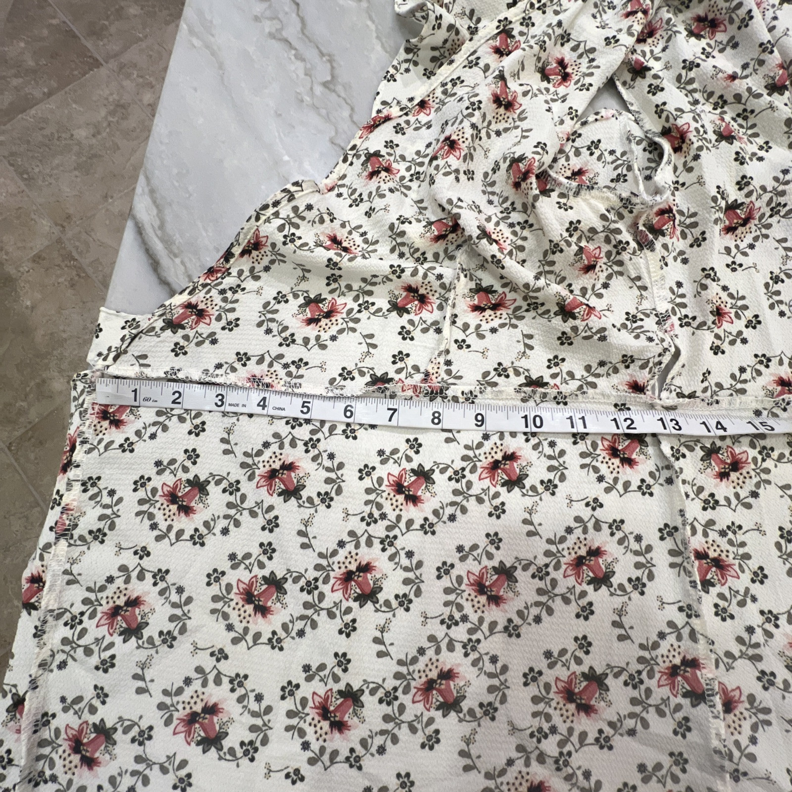 Max Studio Women Flutter Cap Sleeves Wrap Dress Crepe High/Low Sz MED Floral NWT