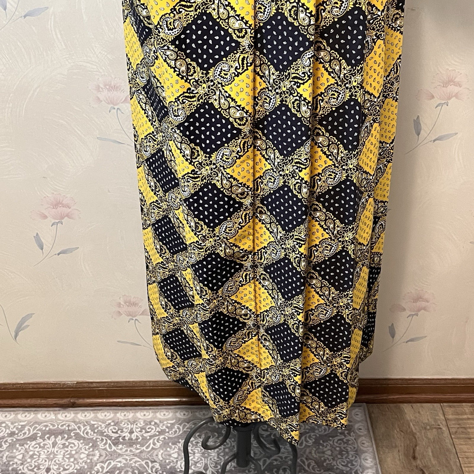 Vtg 60’s Allendale Maxi Dress NWT Womens Size 14 Geometric A-Line Colorful Boho