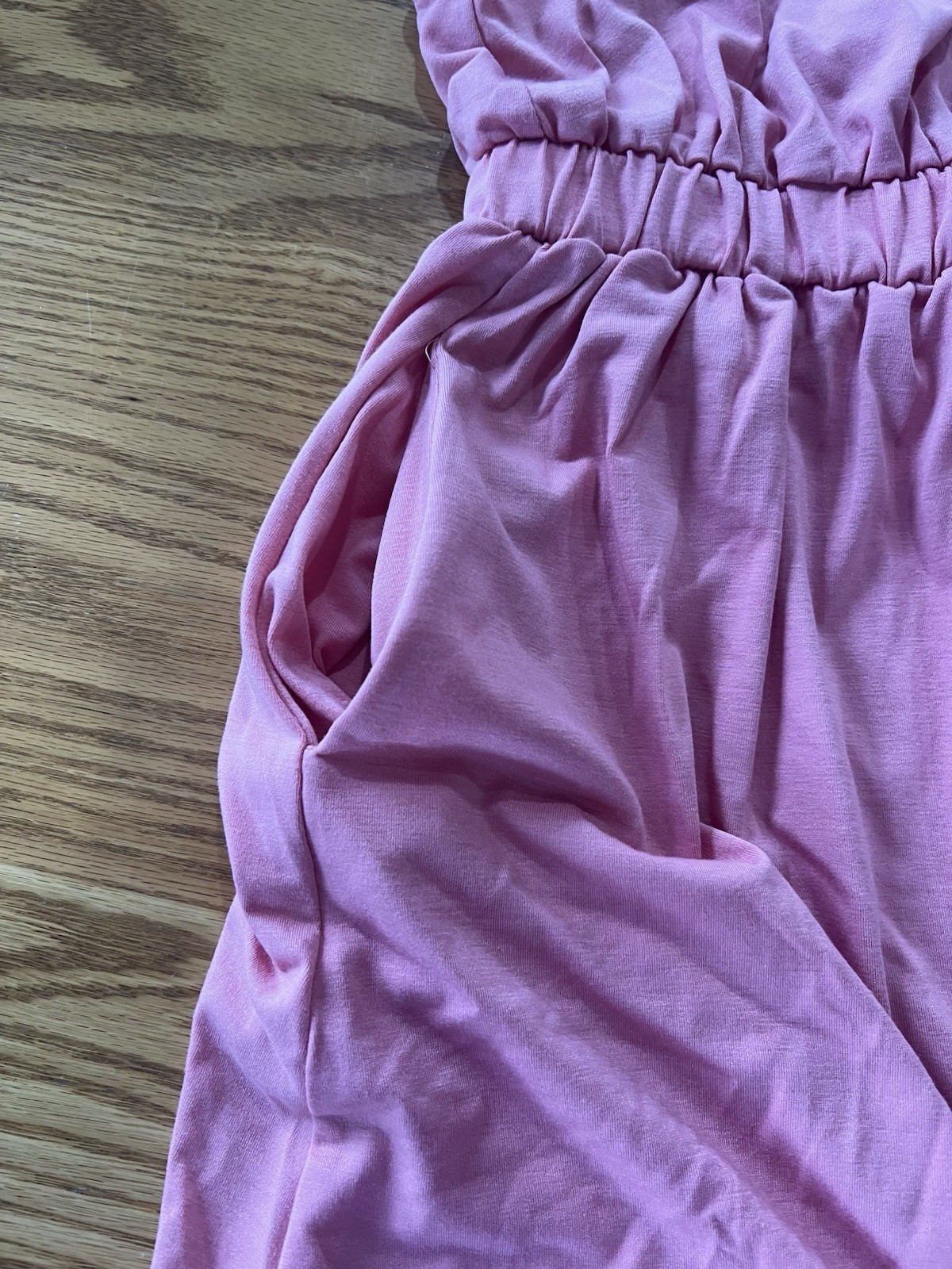 Summer Casual V Neck Sleeveless Button Down Pocketed Dress High Waist A-Line Med