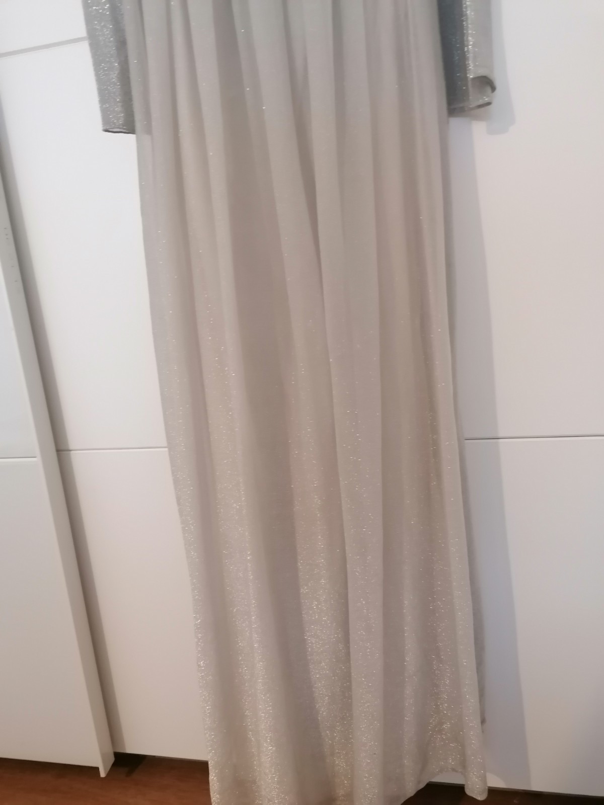 GoldStart Soirée Evening Dress Silver Lurex Glitter – Couture Munich-Paris