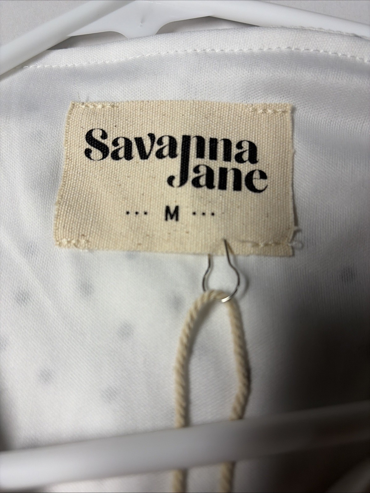 Savanna Jane Embroidered Boho Mini Dress M Polka Dot Festival Peasant Indie NWT