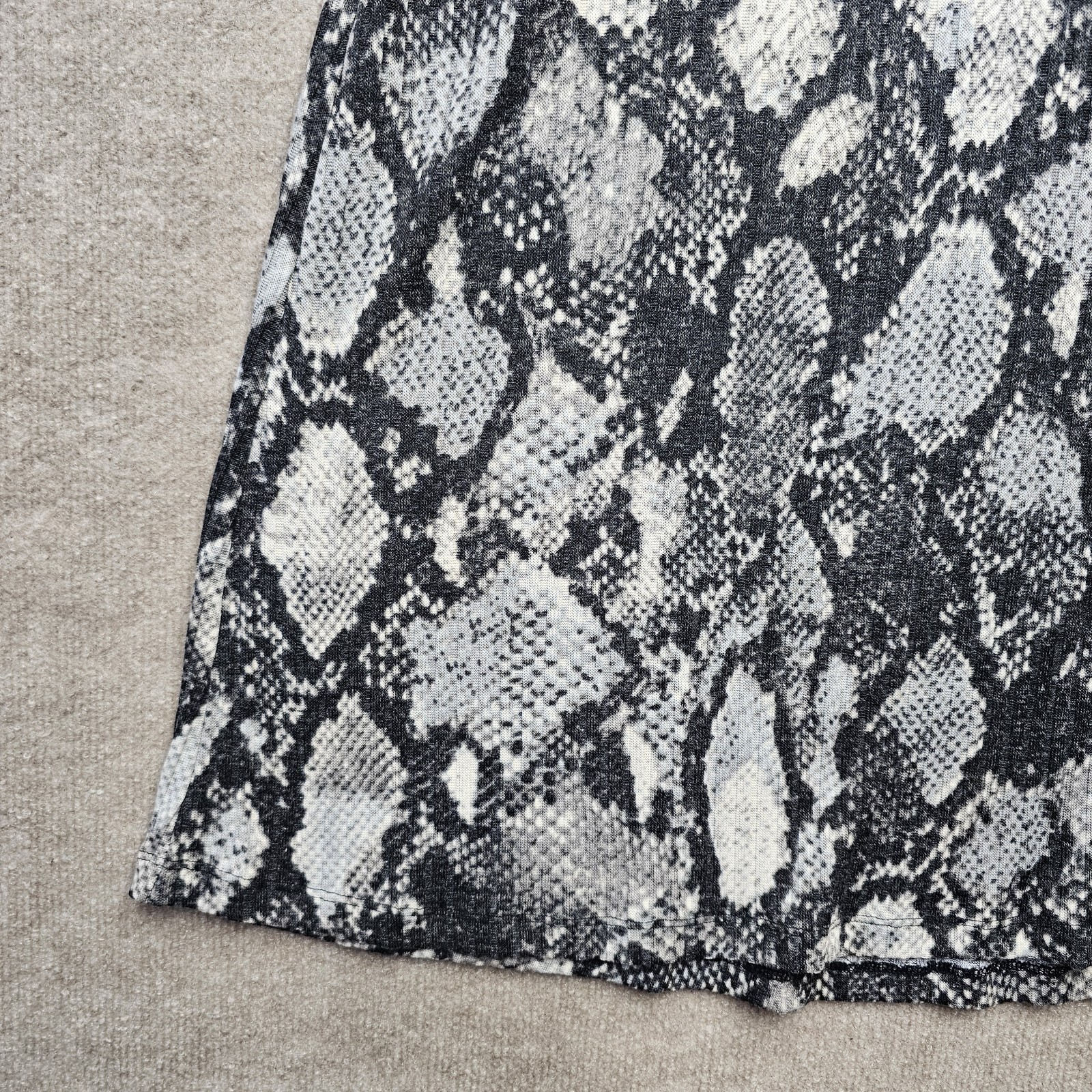 EST. 1946 Snake Print Dress Plus Size 14/16W Rayon Blend A-Line Midi Stretch