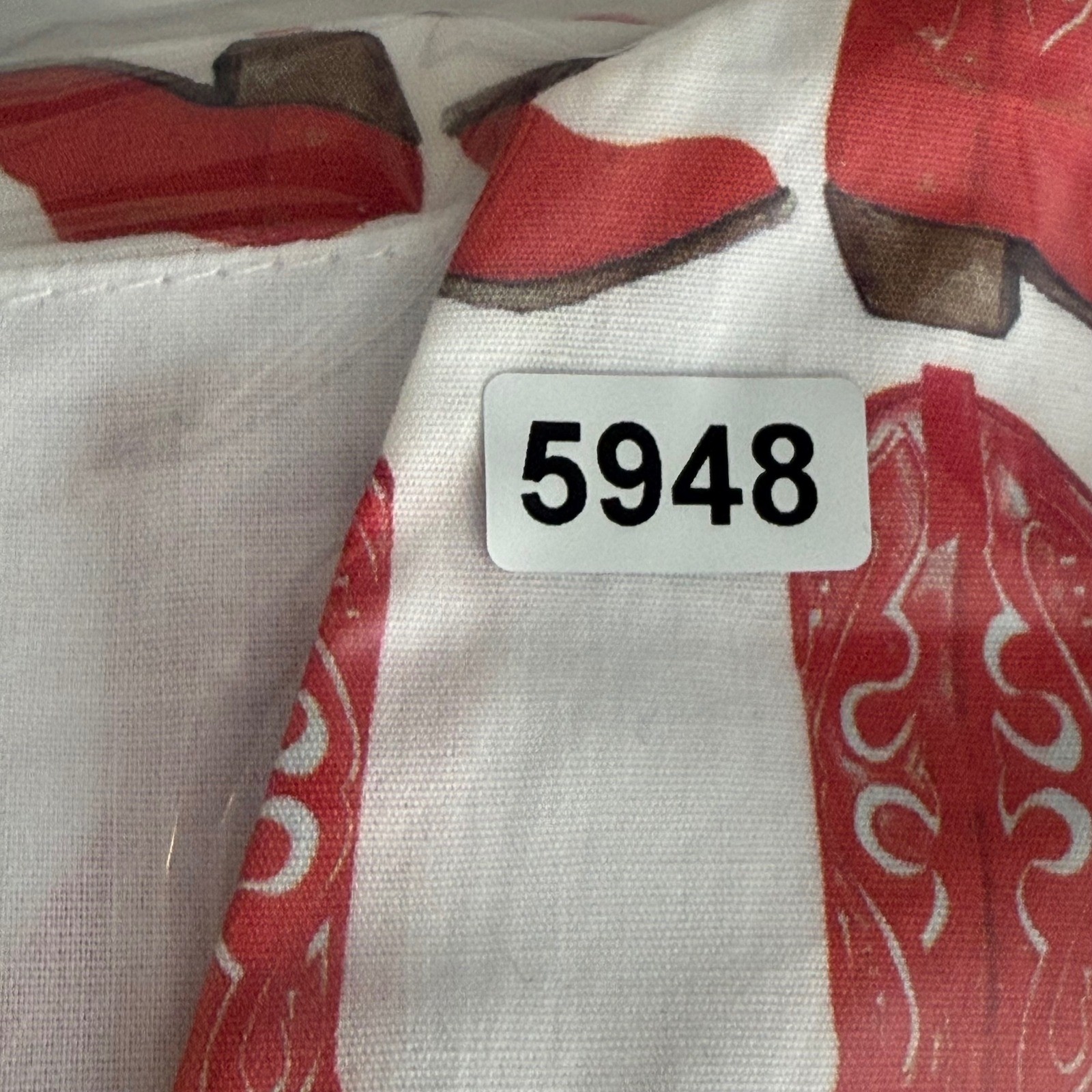Brooke Wright Lucy Dress Medium White Red Cowboy Boot Cotton Poplin NWT READ