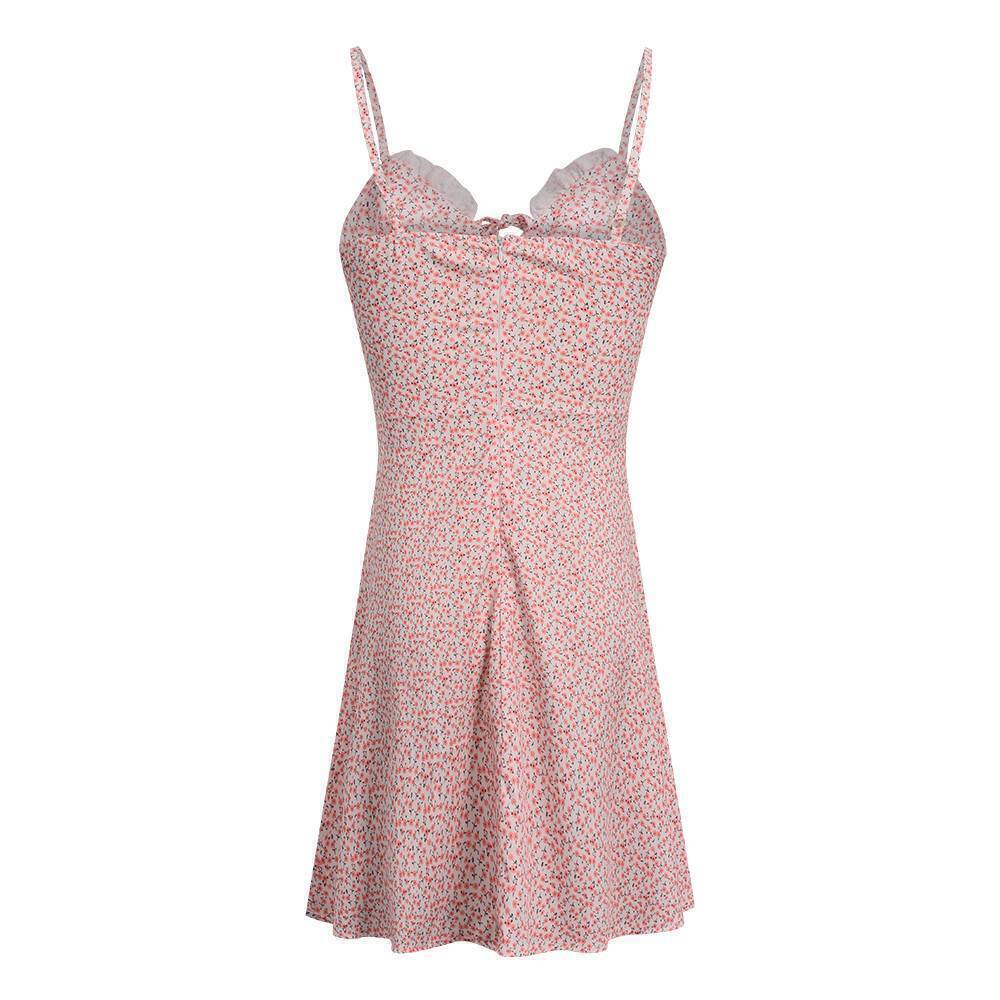 Sexy Womens Summer Boho Floral Printed Mini Dress Strappy Holiday Beach Sundress