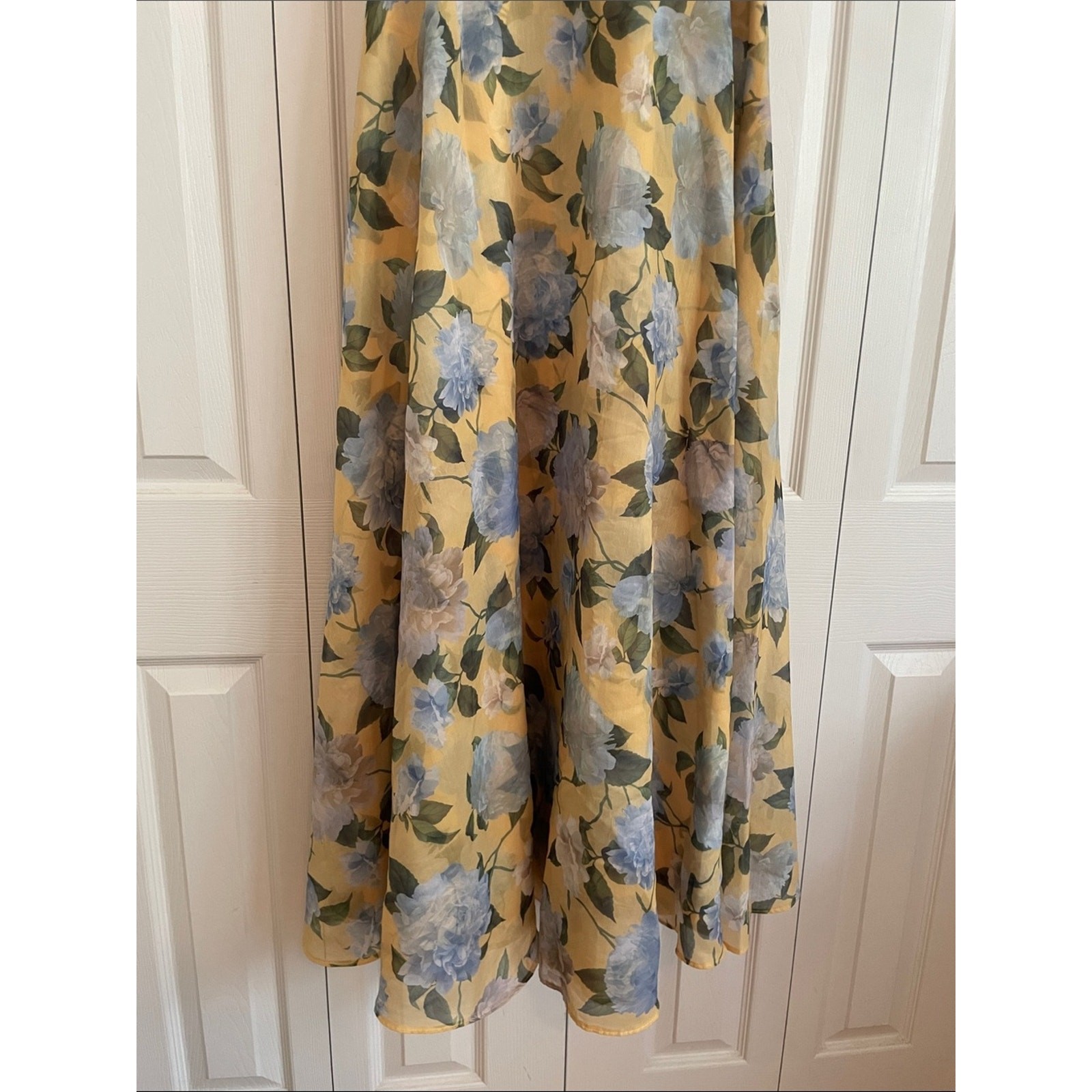 Sachin & Babi Kate Draped Floral Print Organza Gown Dress size 8