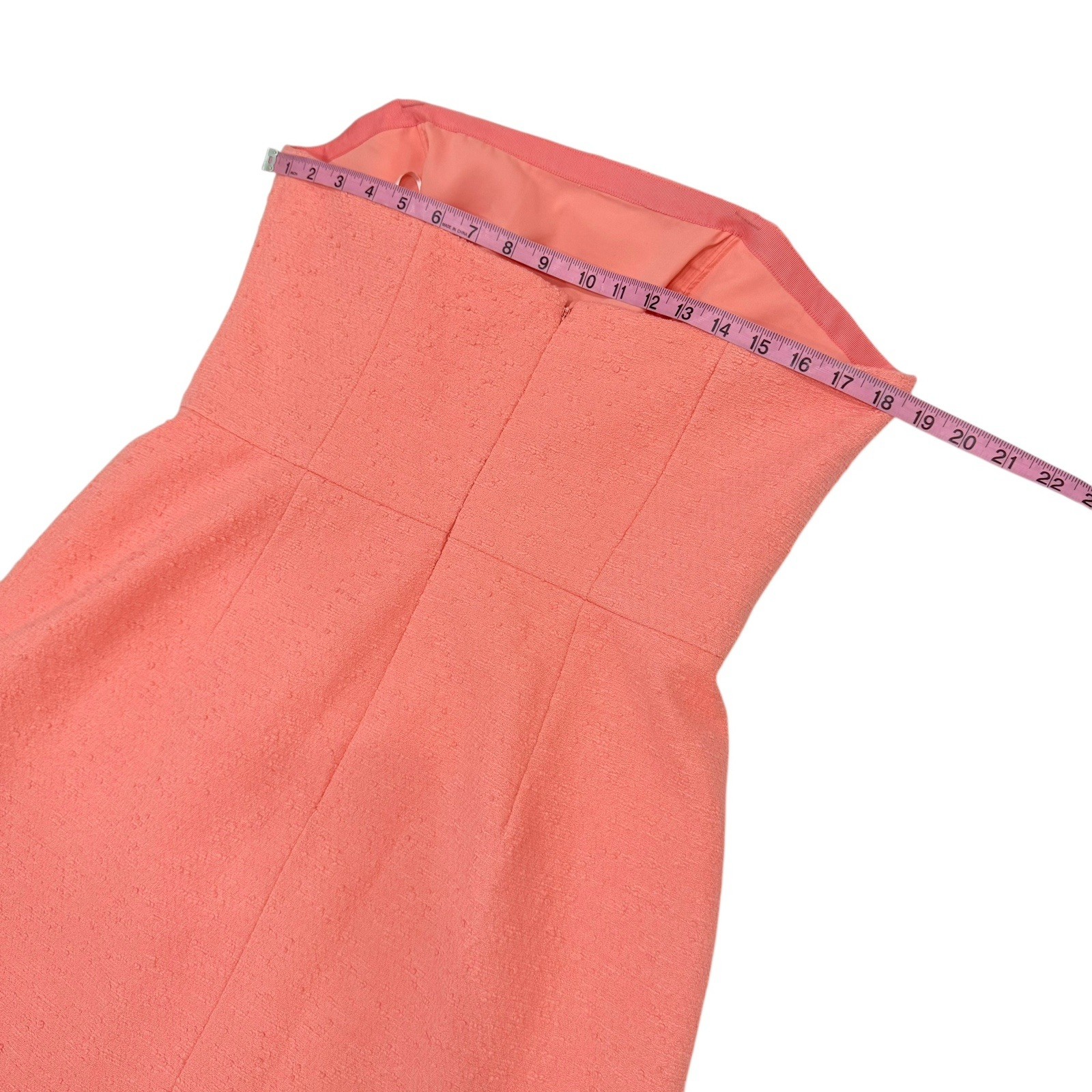 Carolina Herrera Embroidered Strapless Mini Dress Sunset Coral SZ 12 NWT $3490