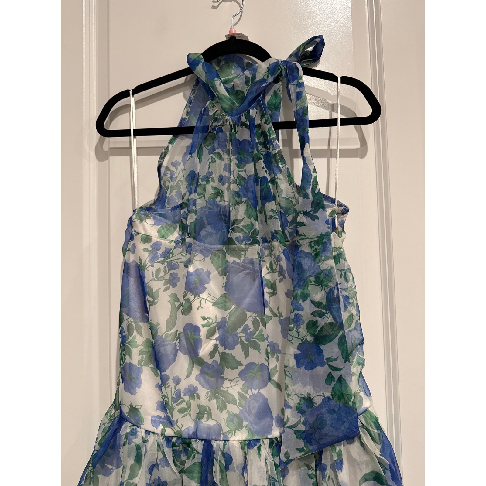 MSRP: $248 ✨ BHLDN Kendall High-Neck Scarf Floral Organza Maxi Dress | Size S/M✨