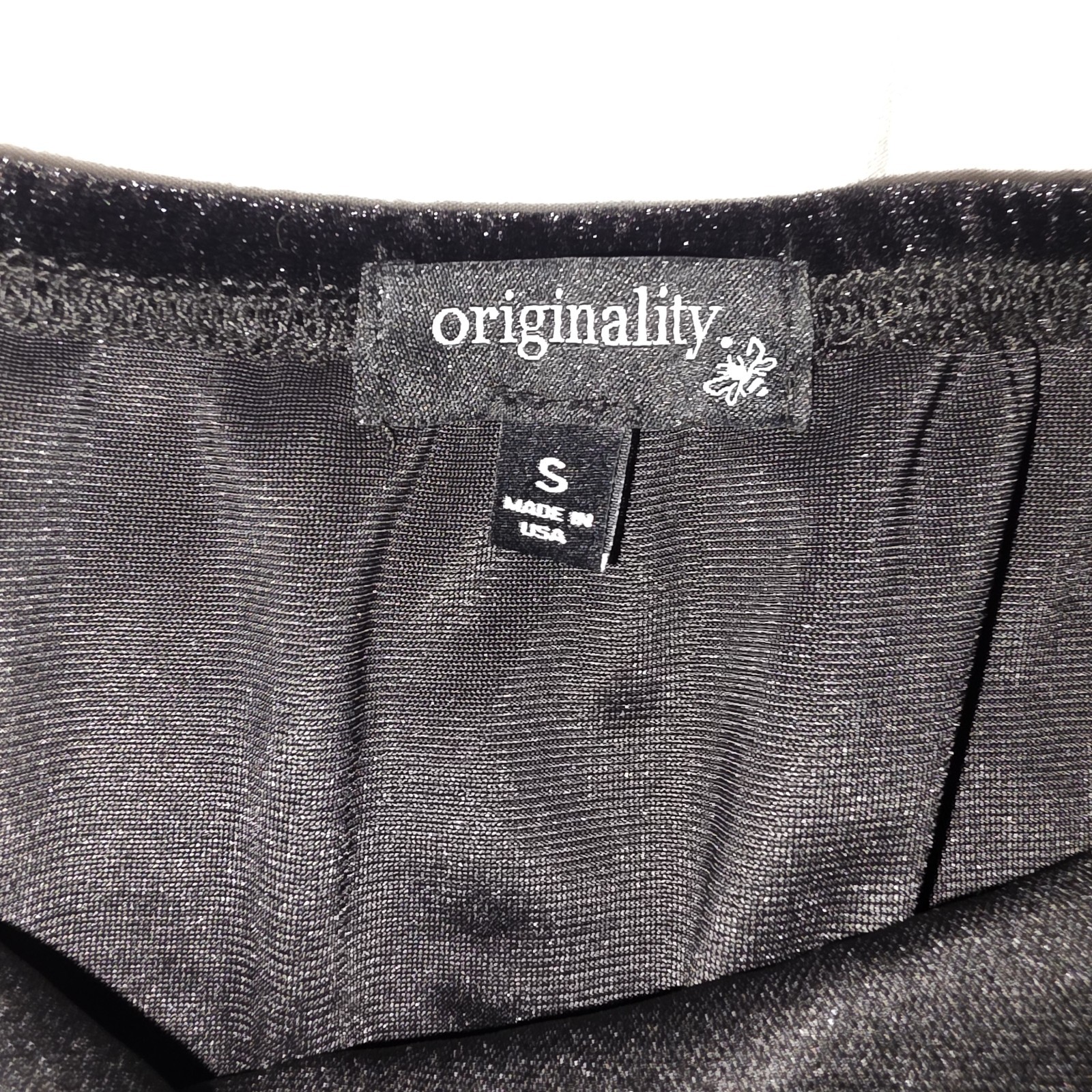 Originality Black Strapless Velvet Ruffle Mini Party Dress Size Small