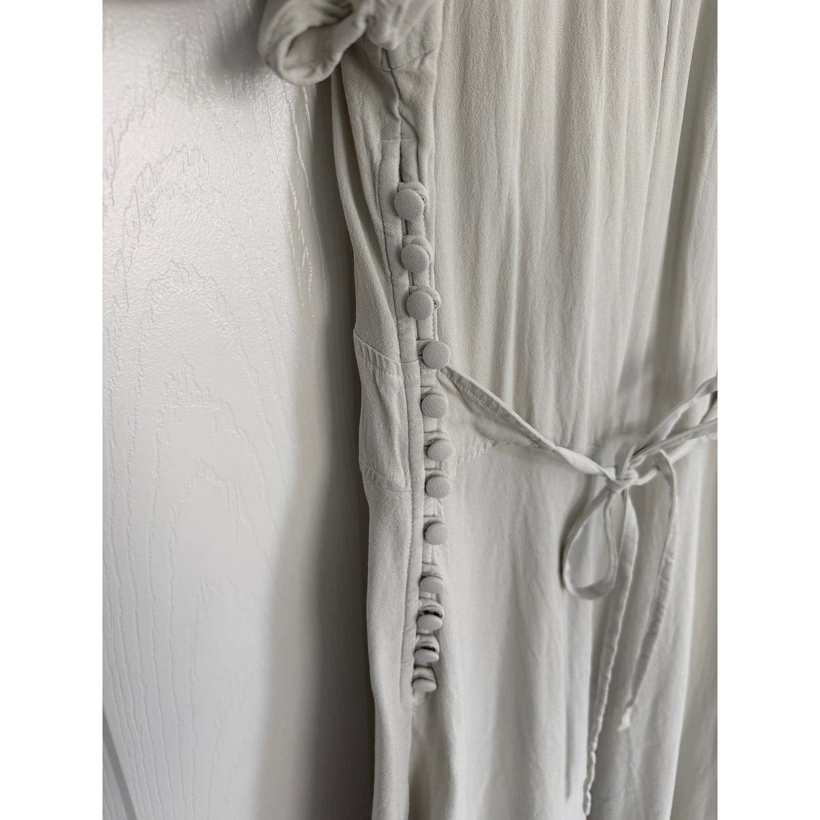 Ghost London Bone Grey Fit and Flare Dress Romantic Balletcore Fairycore L GUC