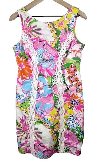 Lilly Pulitzer for Target Nosey Posey Tropical Floral Shift Dress Women Sz 6
