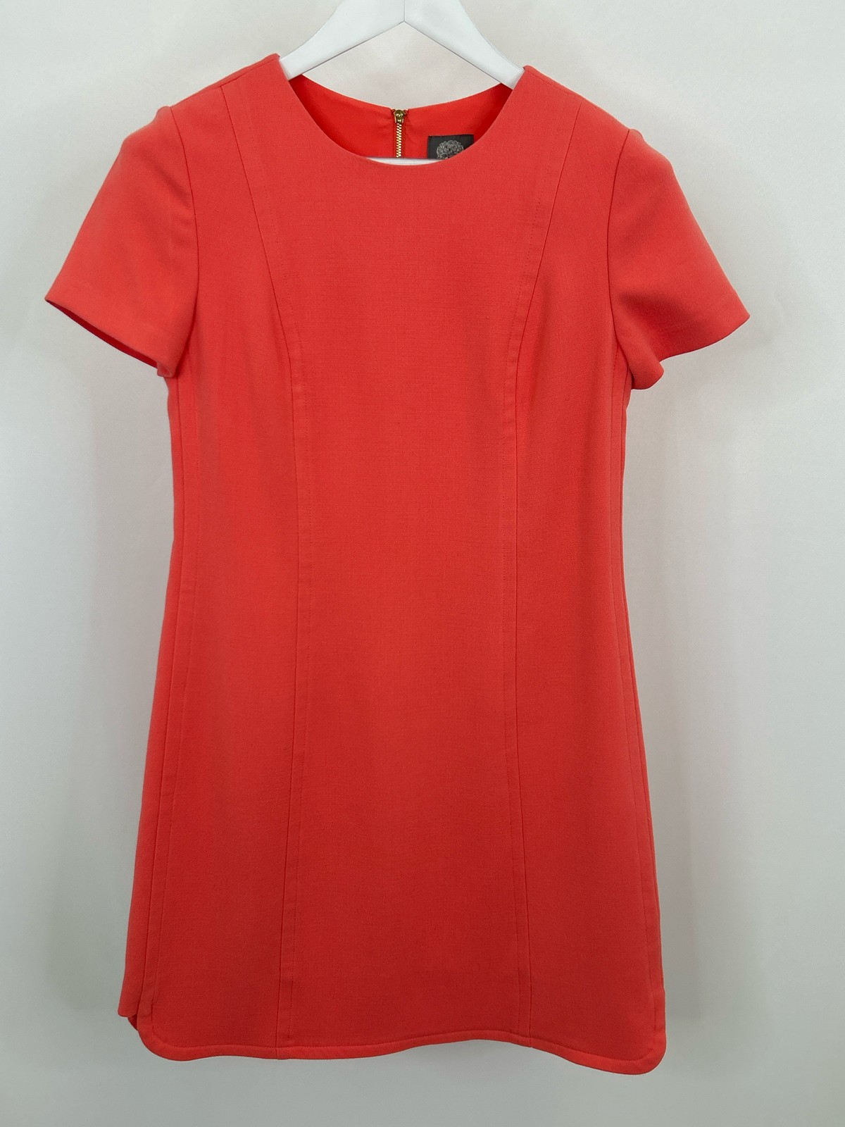 Vince Camuto Shift Dress NWT Size 6 Coral Classic Sheath Workwear Lined Women