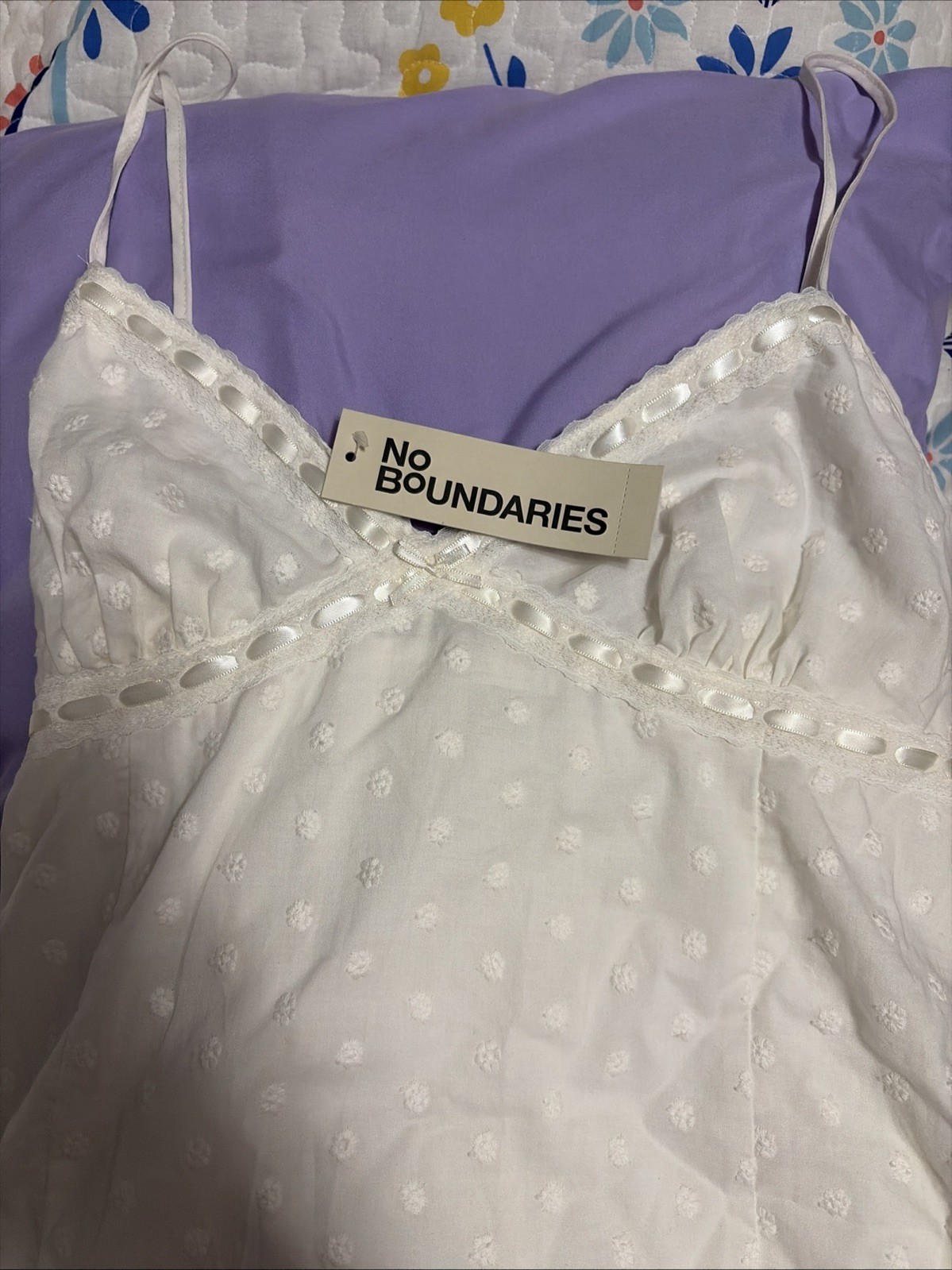 No Bounderies Women’s Triangle A-Mini Dress Size M 8-10 Winter White