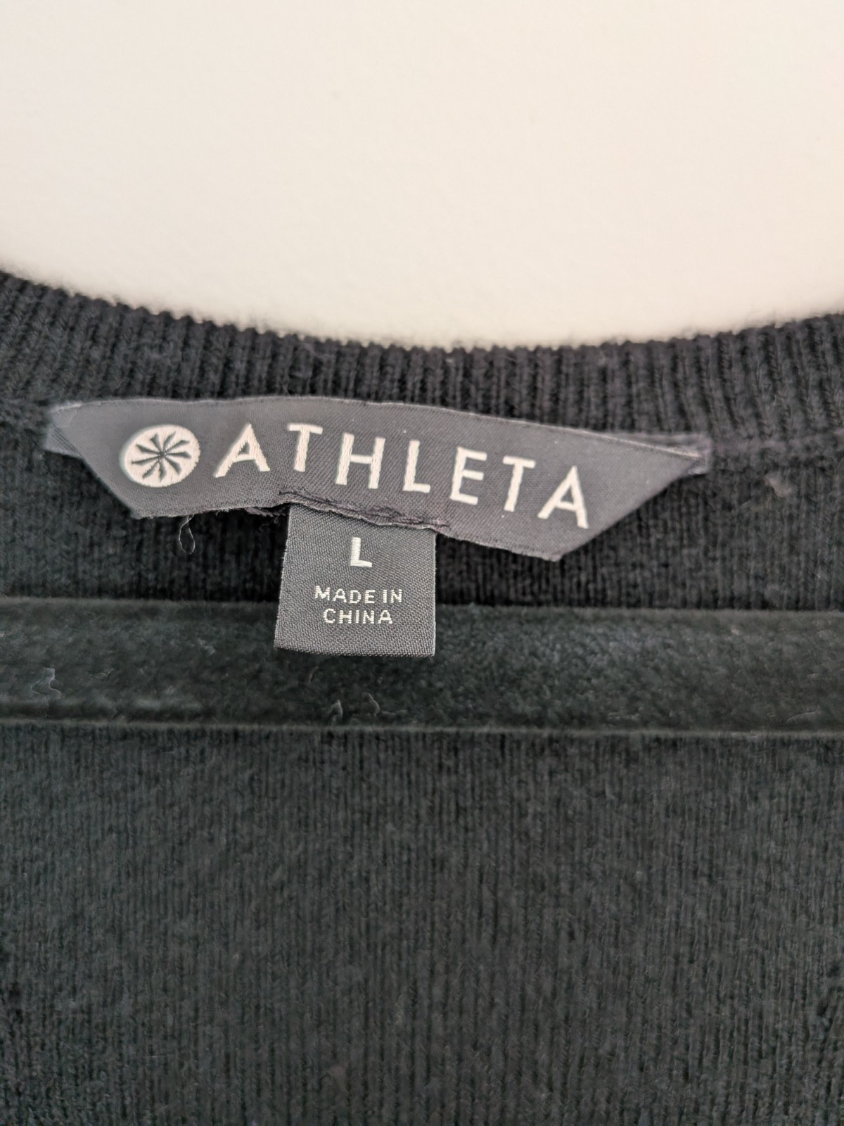 Athleta Merino Wool Midi Sweater Dress Black Sleeveless Ribbed Size L