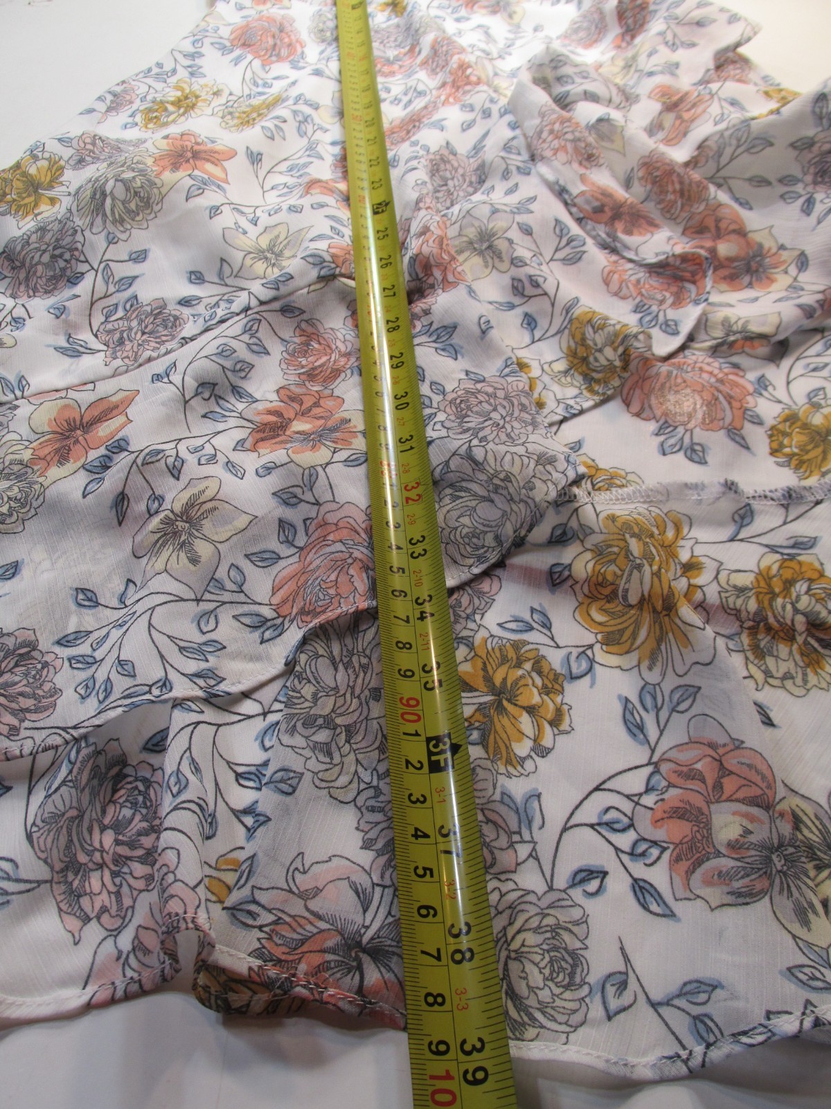 J.O.A. JUST ONE ANSWER Midi Cottage Core Dress Women Med White Floral Boho Flowy