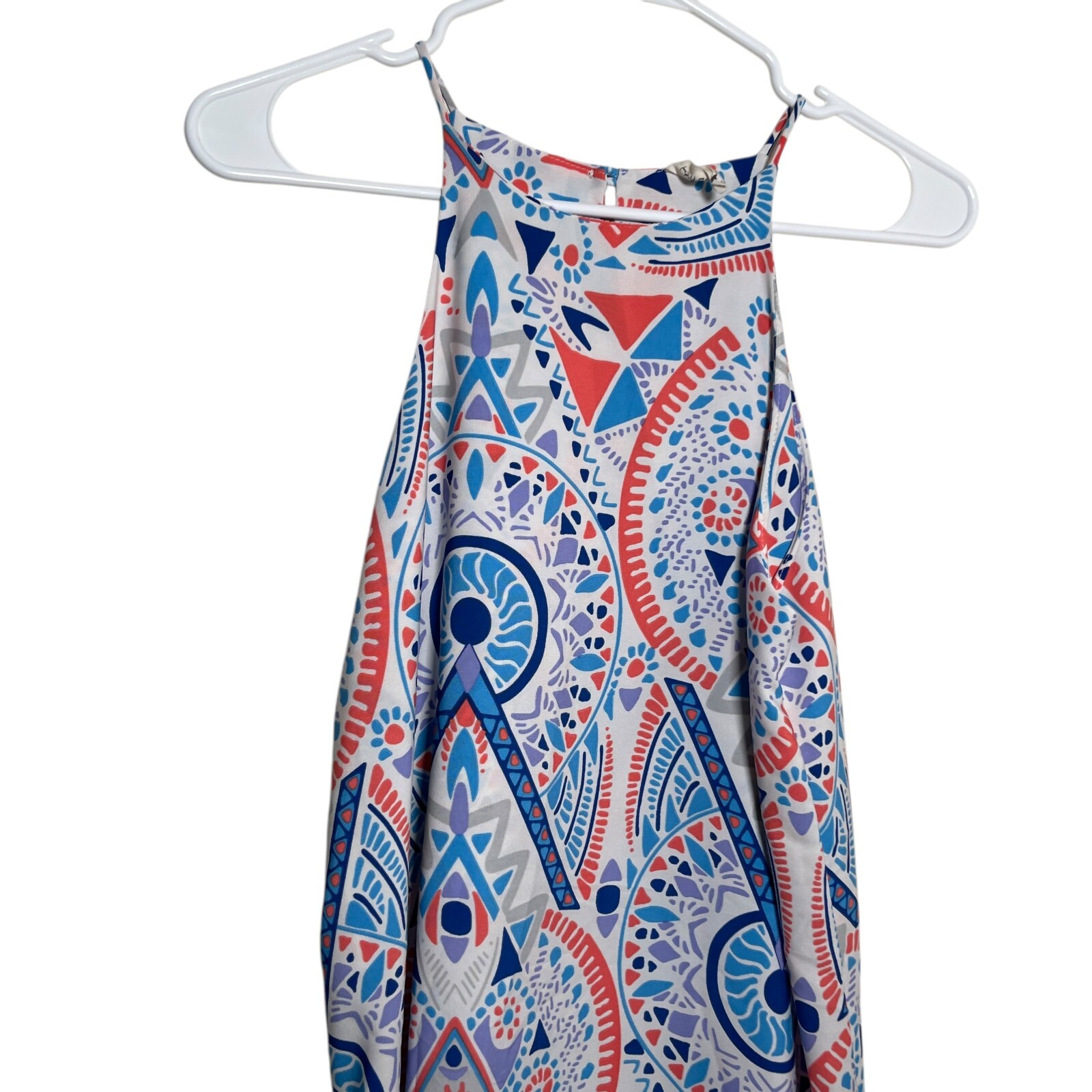Tyche Dress Women’s Small Shift Colorful Sleeveless Mini Short Strappy Tank