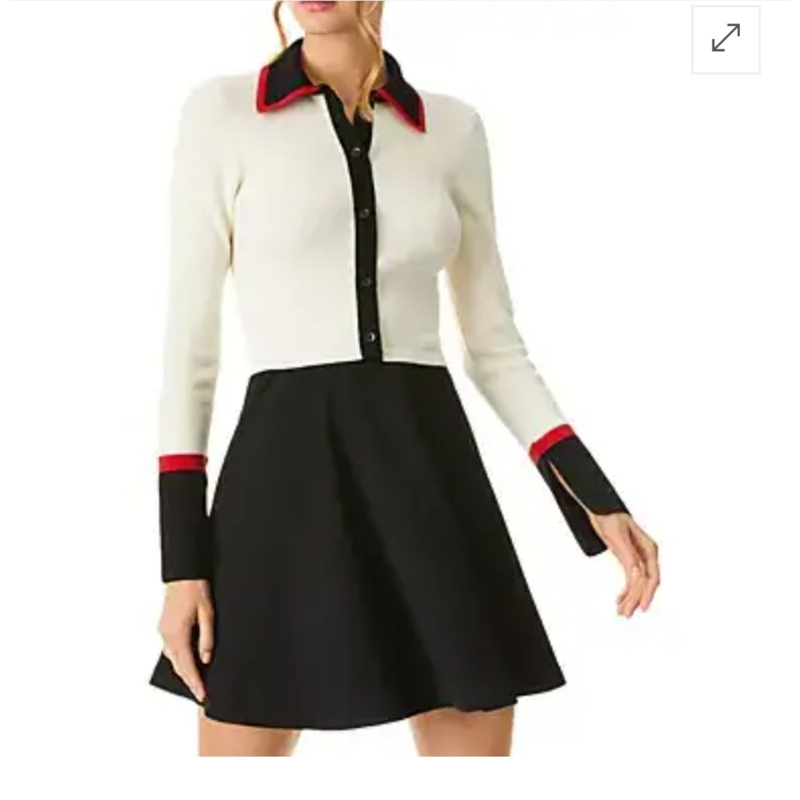 Alice and Olivia Trevor Mixed Media Dress