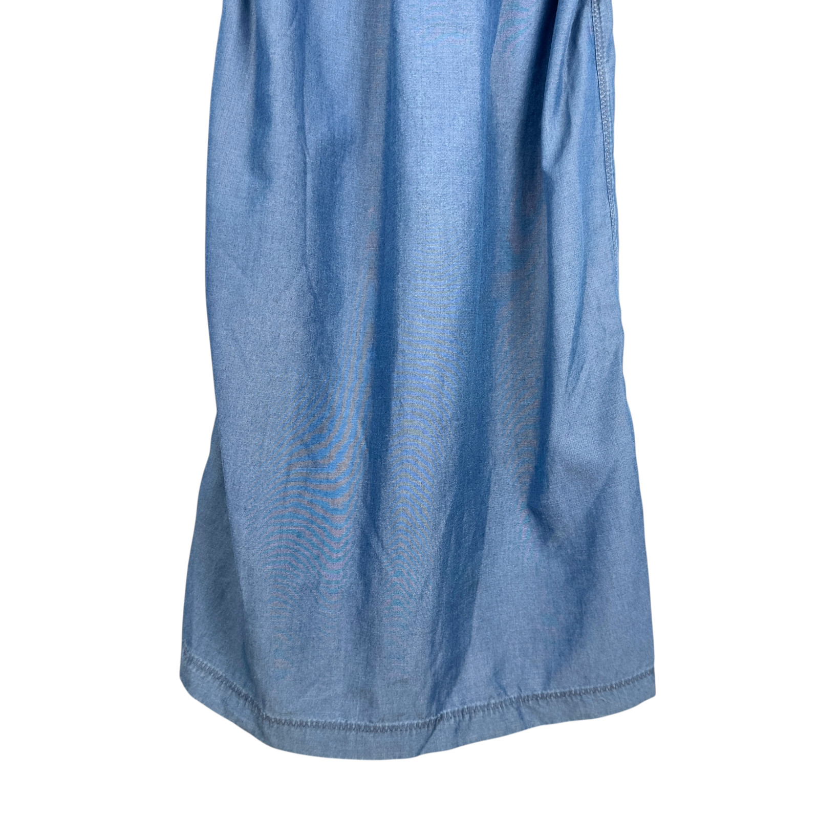 Comptoir des Cotonniers Lyocell Chambray Dress 38 S Blue Belted Minimalist