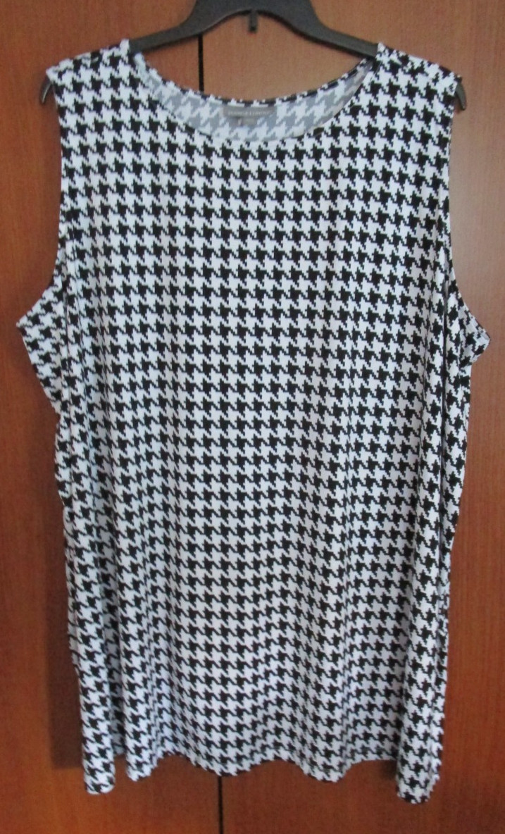 Jessica London B&W Shift Dress Sz 34 36 Polyester & Spandex Bust 31 Length 35 in